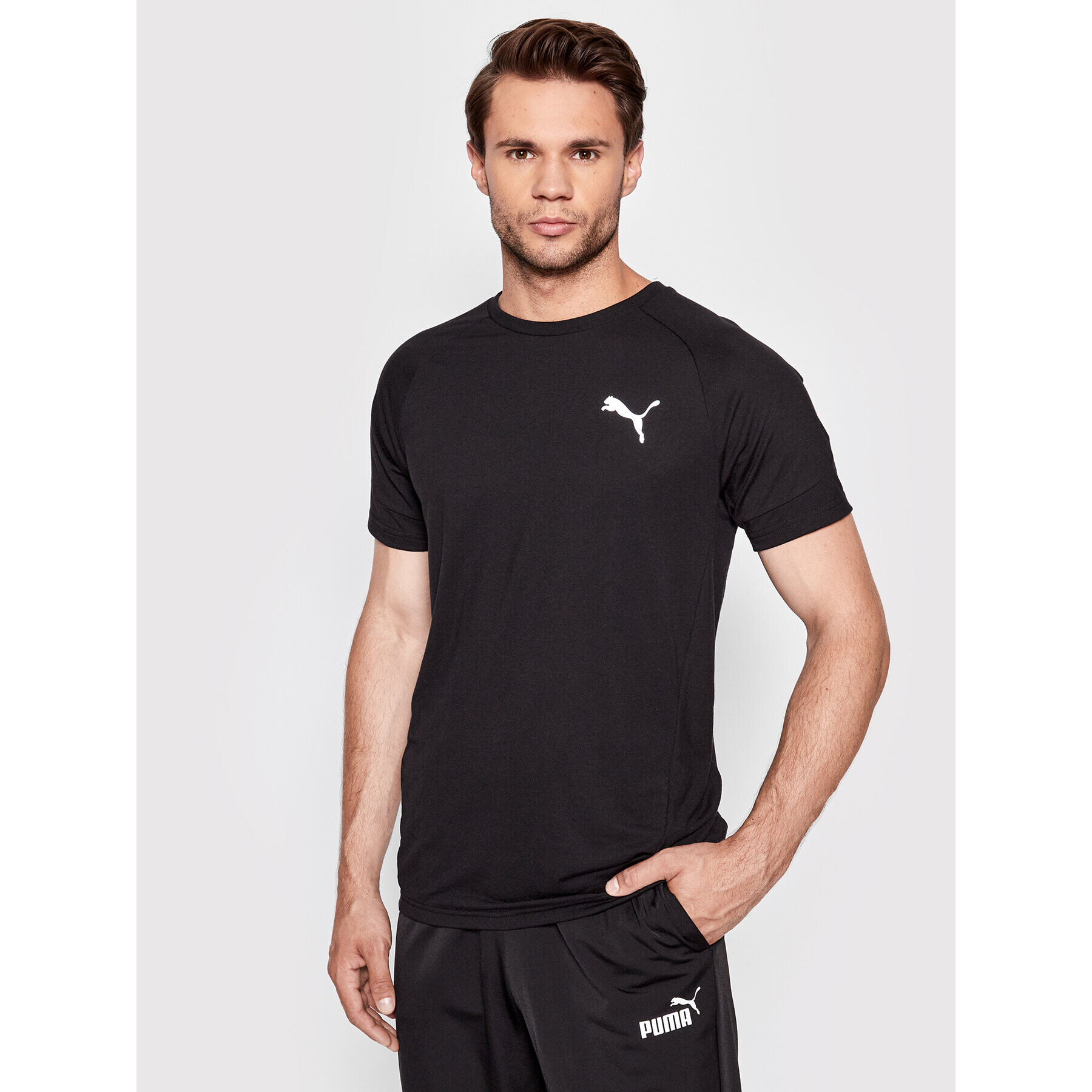 Puma Тишърт Evostripe 847394 Черен Slim Fit - Pepit.bg