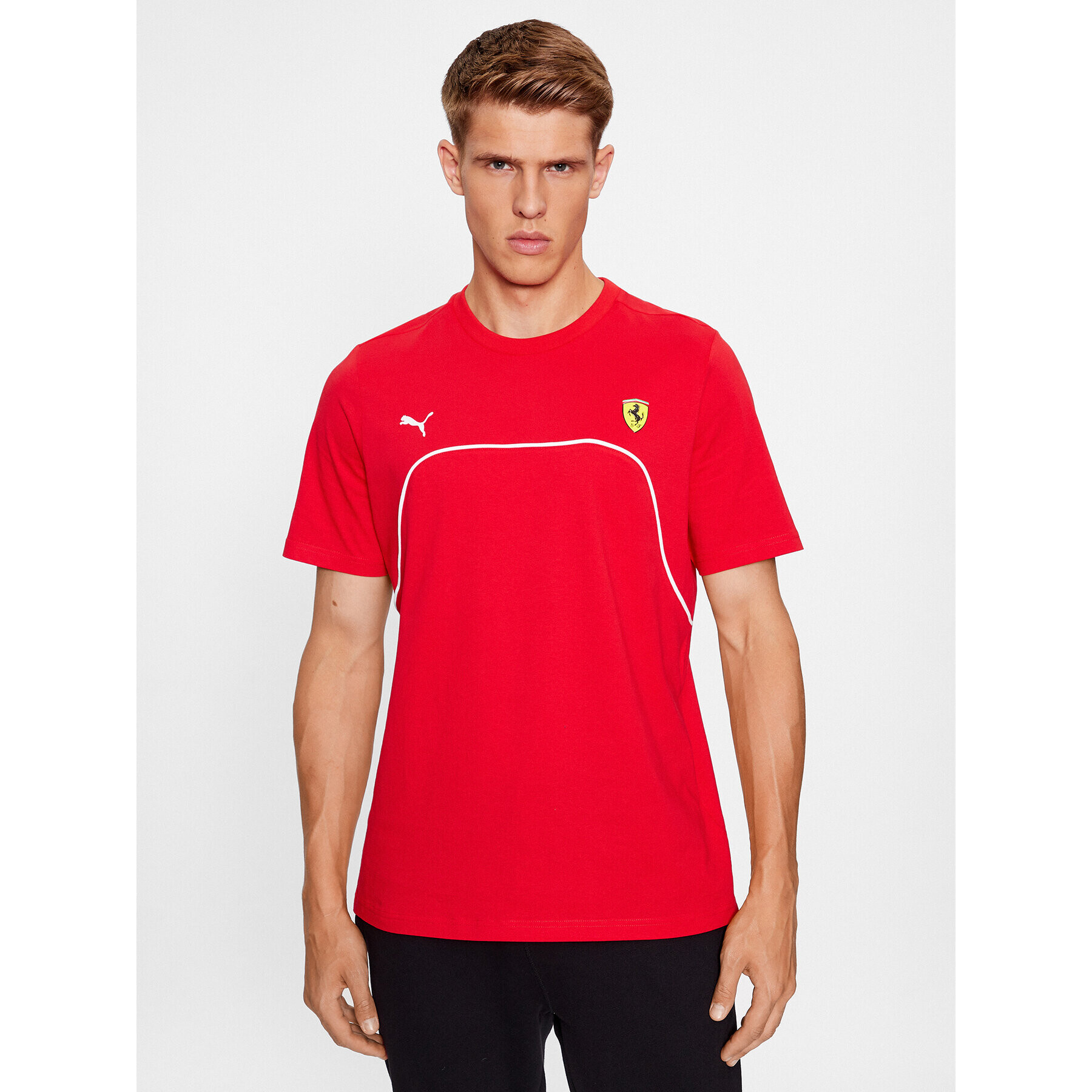 Puma Тишърт Ferrari Race 620946 Червен Regular Fit - Pepit.bg