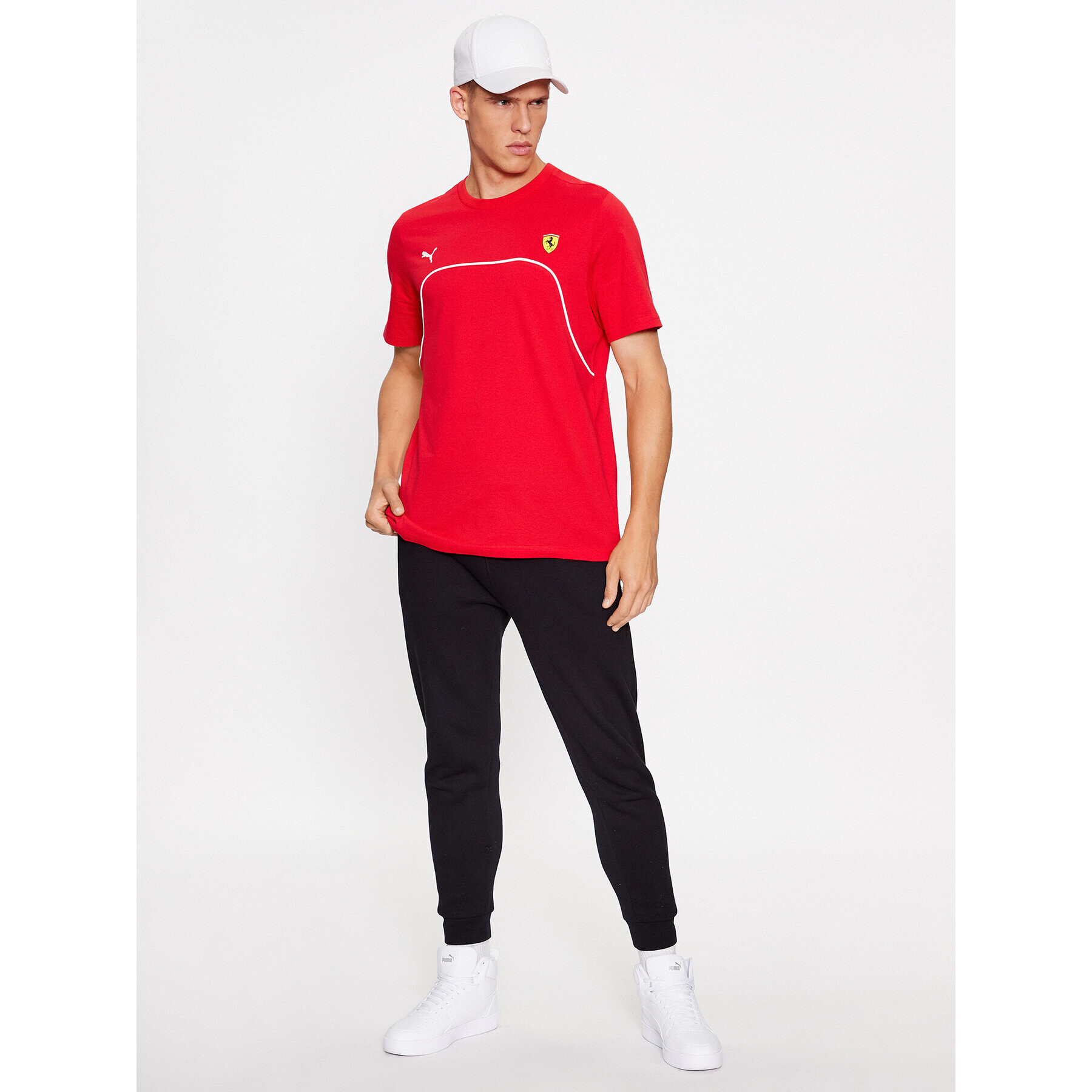 Puma Тишърт Ferrari Race 620946 Червен Regular Fit - Pepit.bg