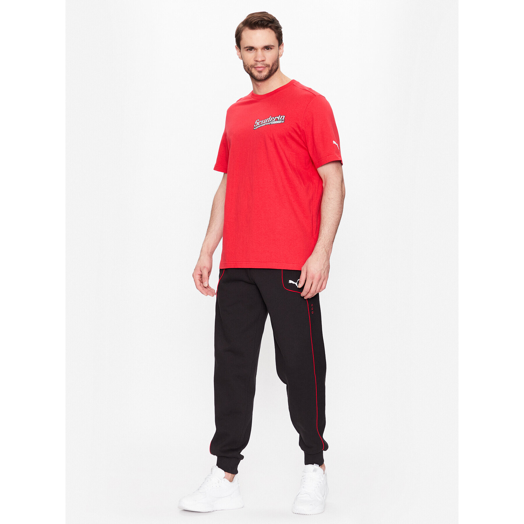 Puma Тишърт Ferrari Race Graphic 538171 Червен Regular Fit - Pepit.bg