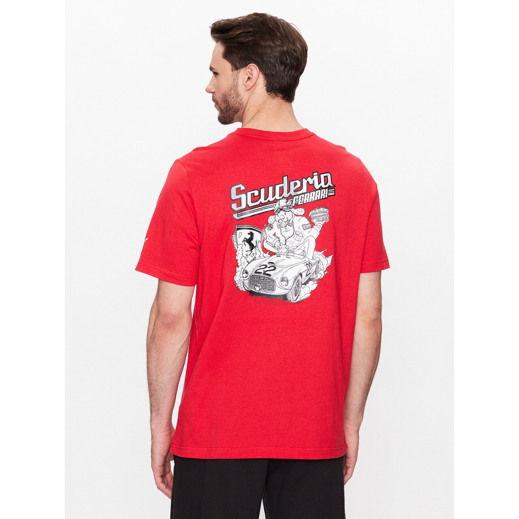 Puma Тишърт Ferrari Race Graphic 538171 Червен Regular Fit - Pepit.bg