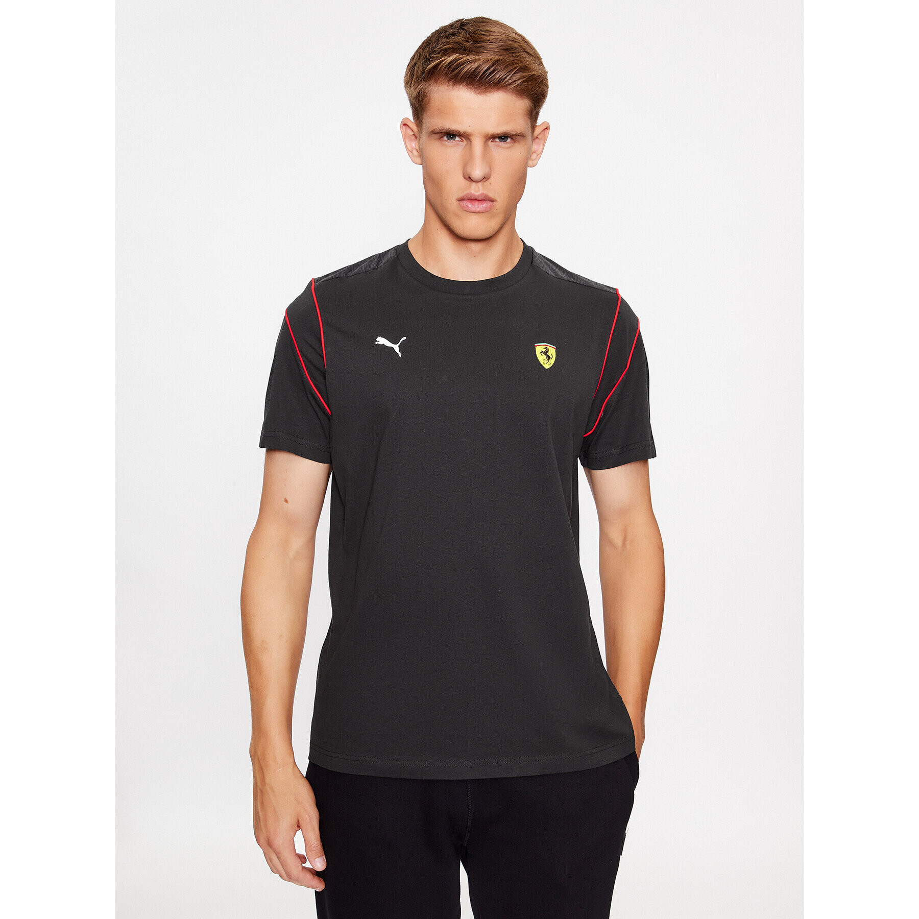 Puma Тишърт Ferrari Race Mt7 620938 Черен Regular Fit - Pepit.bg