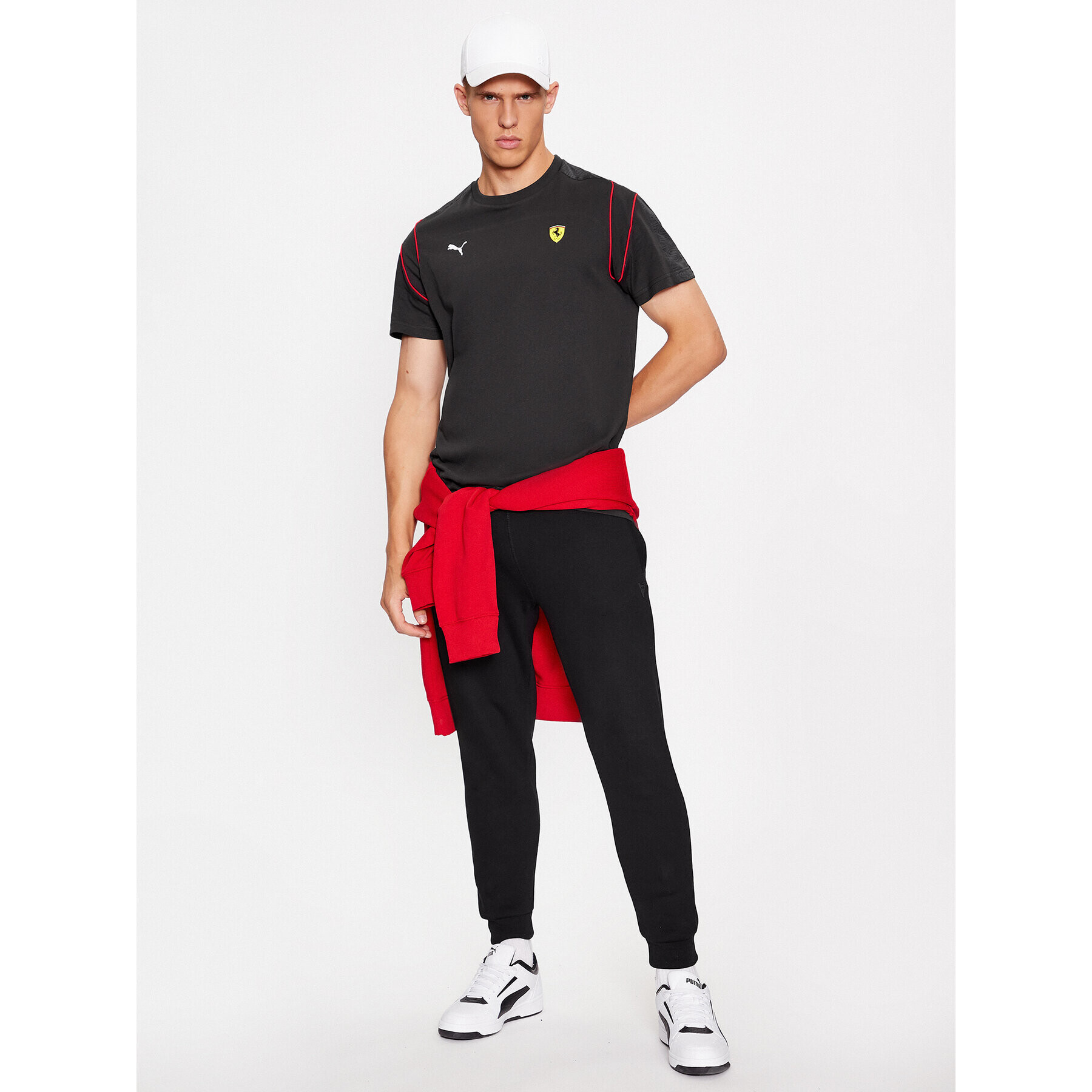 Puma Тишърт Ferrari Race Mt7 620938 Черен Regular Fit - Pepit.bg