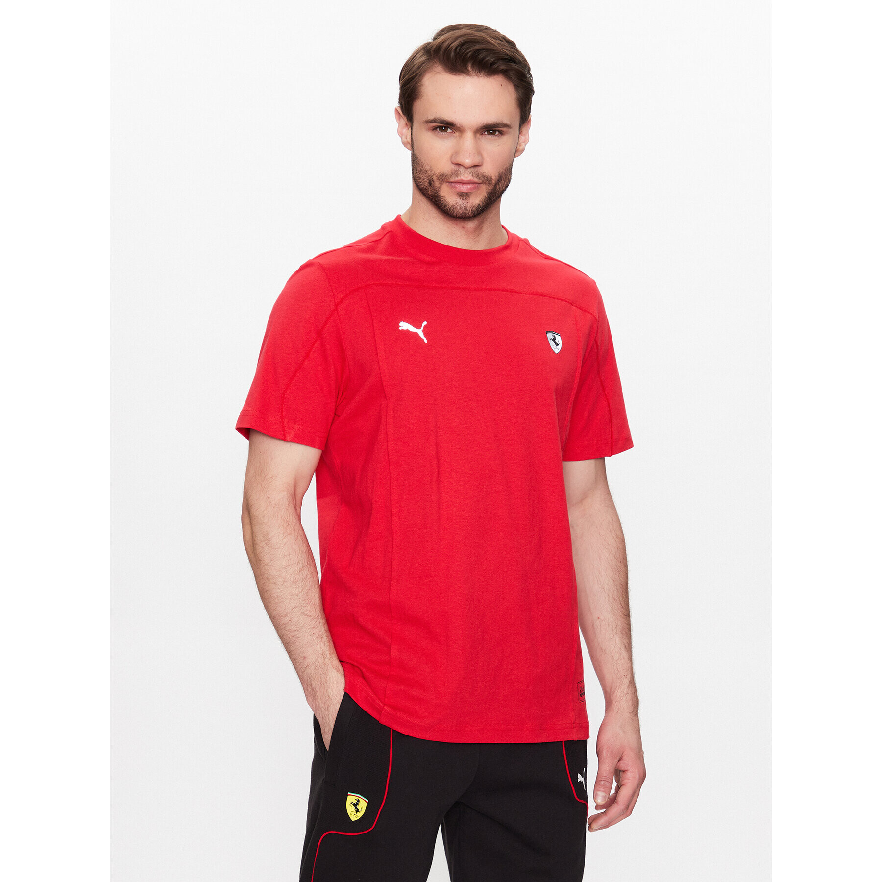 Puma Тишърт Ferrari Style 538332 Червен Regular Fit - Pepit.bg