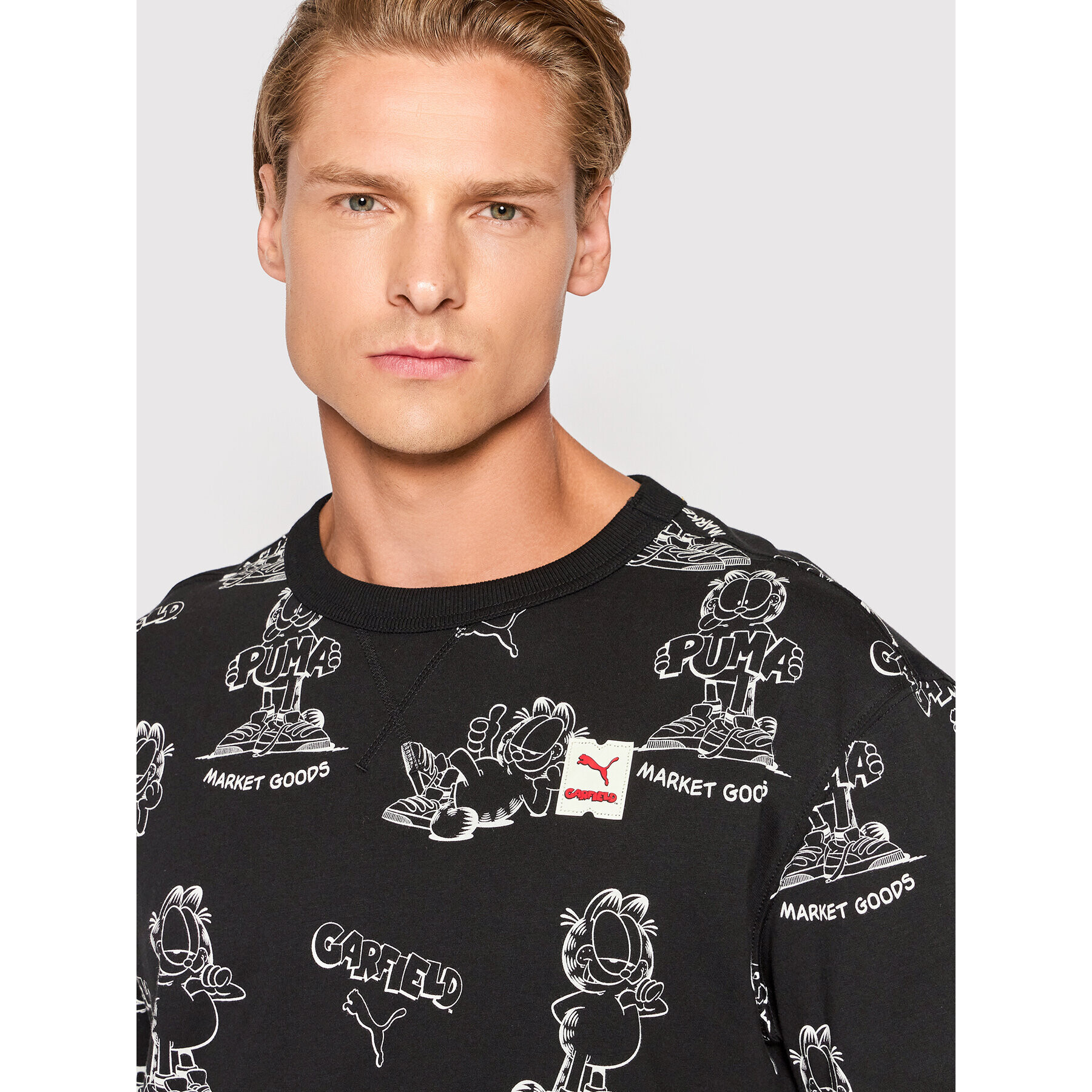 Puma Тишърт GARFIELD Aop 534434 Черен Relaxed Fit - Pepit.bg