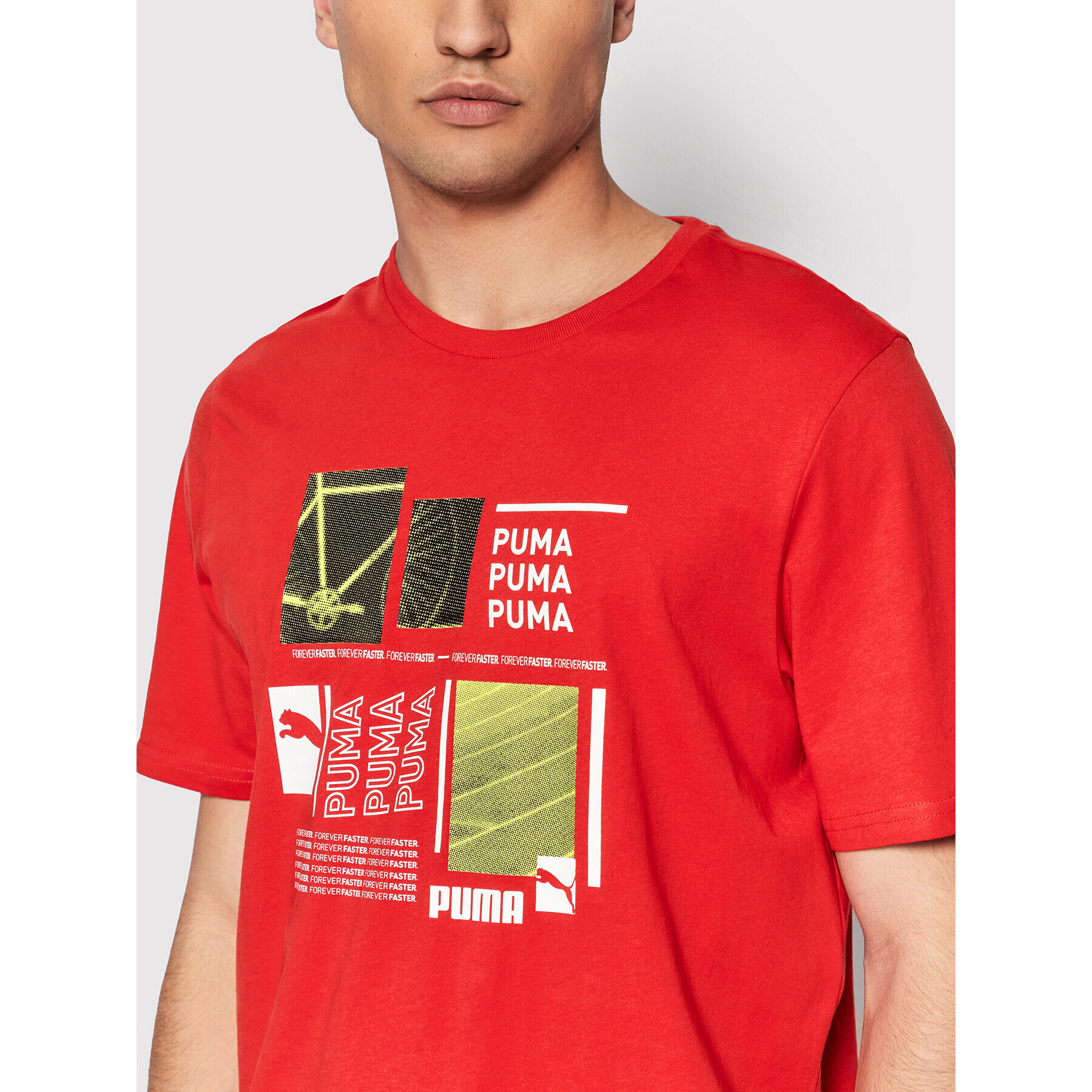 Puma Тишърт Graphic Tee 848568 Червен Regular Fit - Pepit.bg