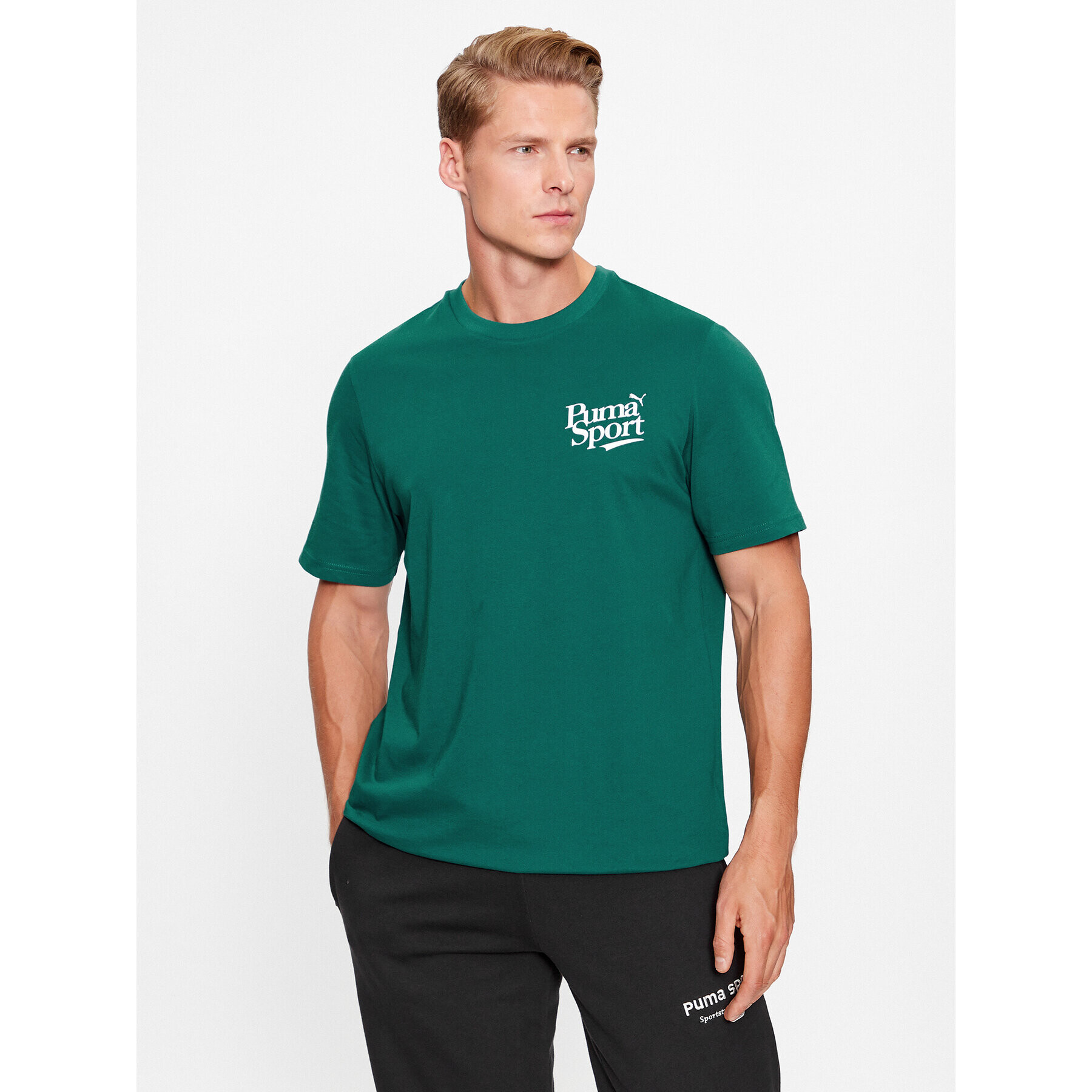 Puma Тишърт Graphics Legacy 622739 Зелен Regular Fit - Pepit.bg