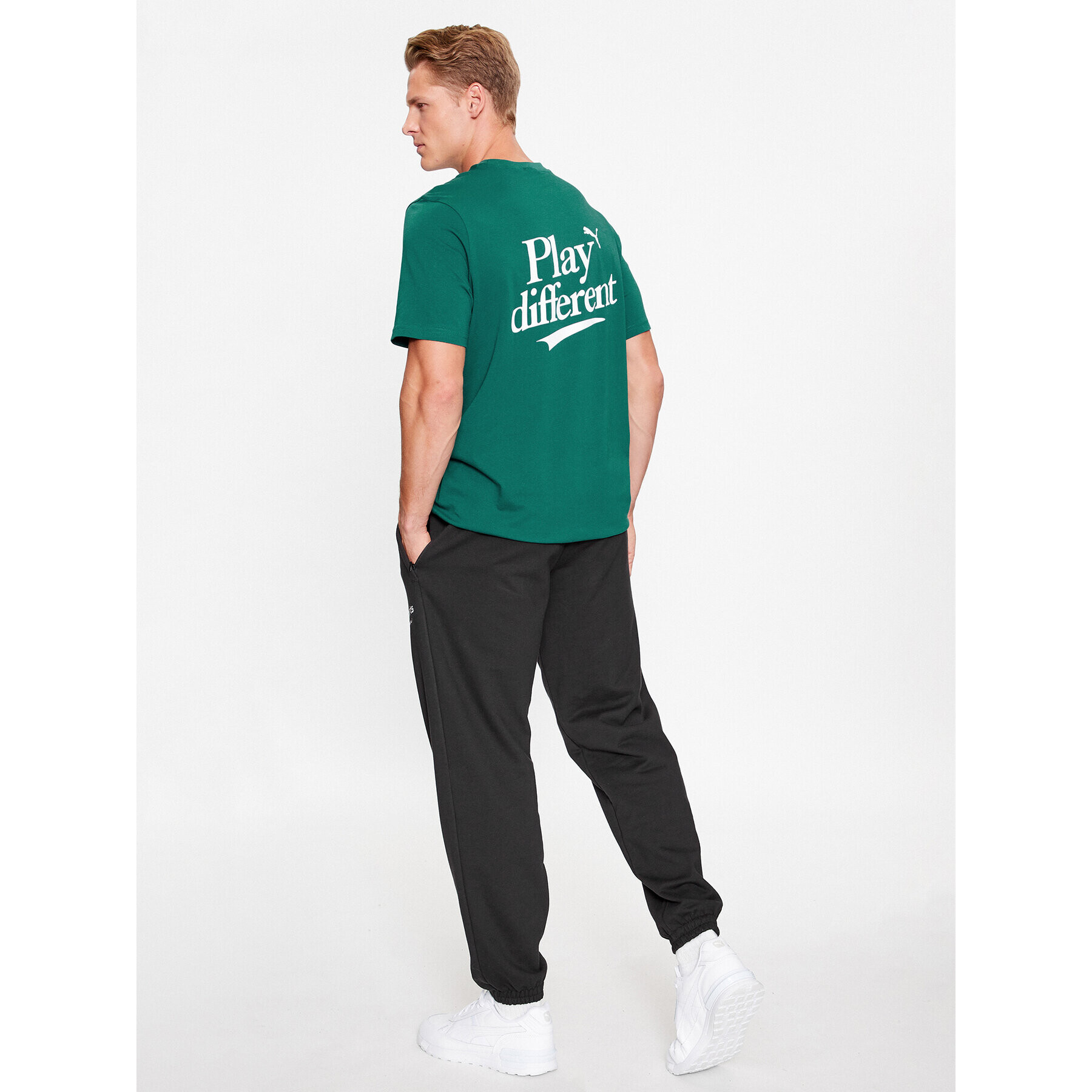 Puma Тишърт Graphics Legacy 622739 Зелен Regular Fit - Pepit.bg
