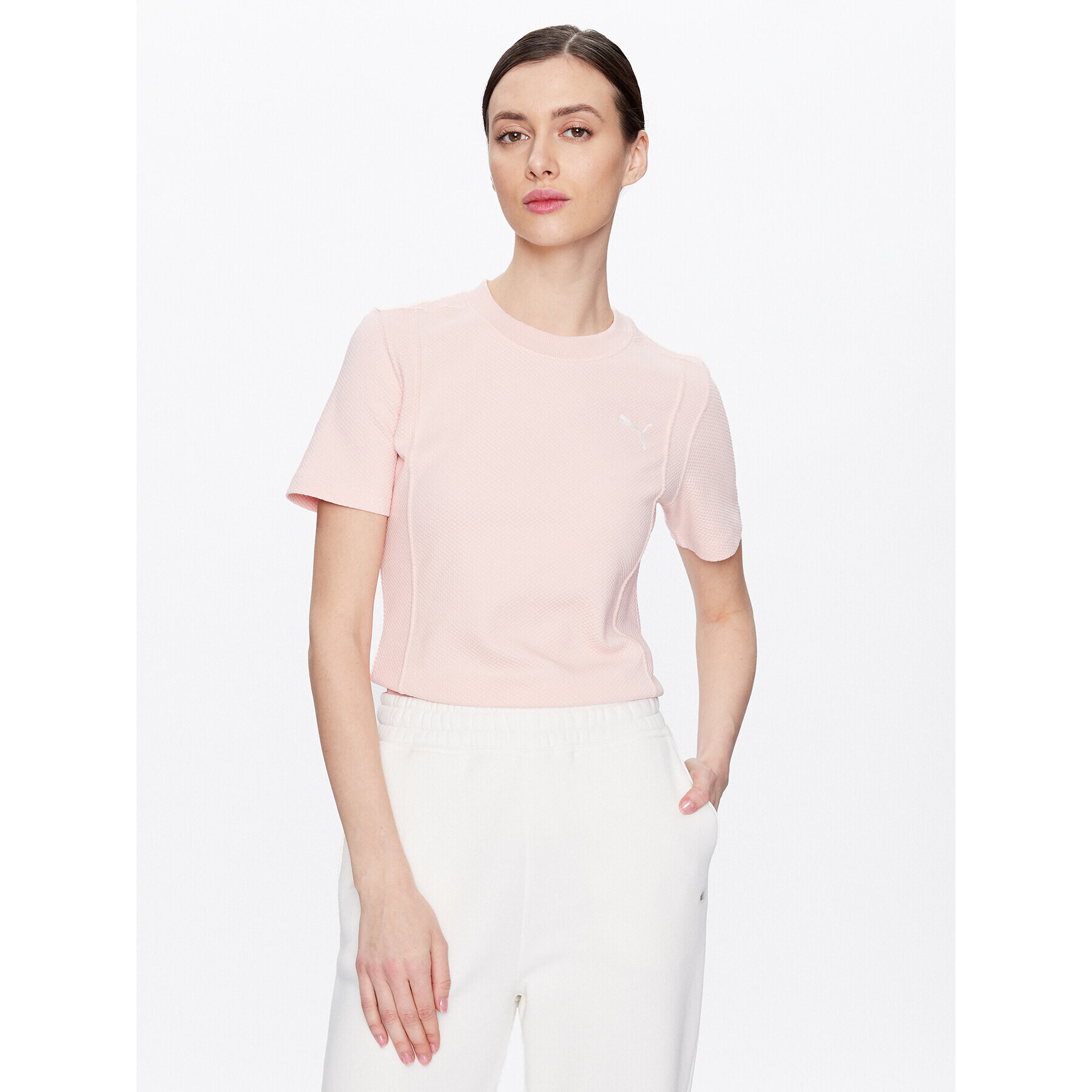 Puma Тишърт Her 674063 Розов Slim Fit - Pepit.bg