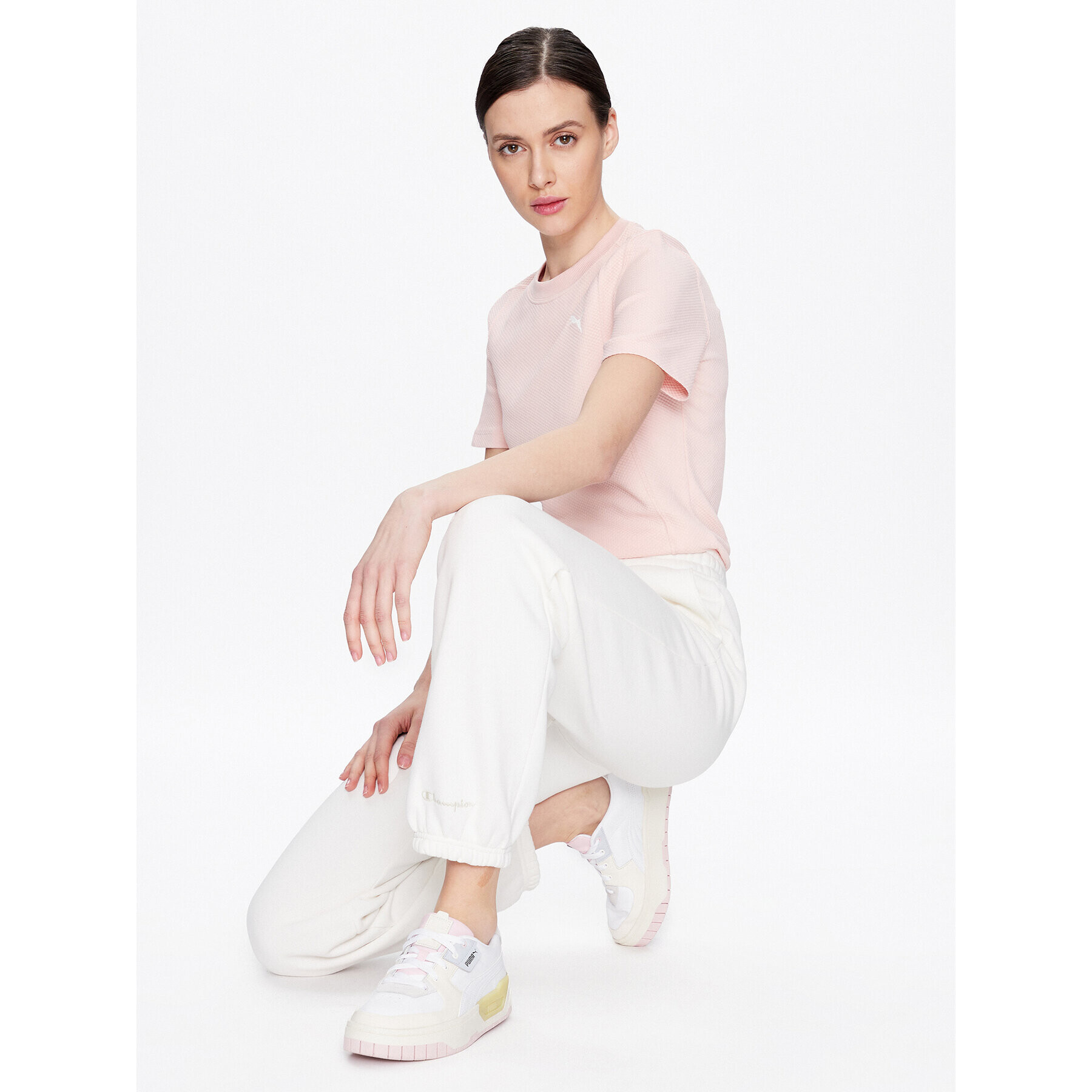 Puma Тишърт Her 674063 Розов Slim Fit - Pepit.bg