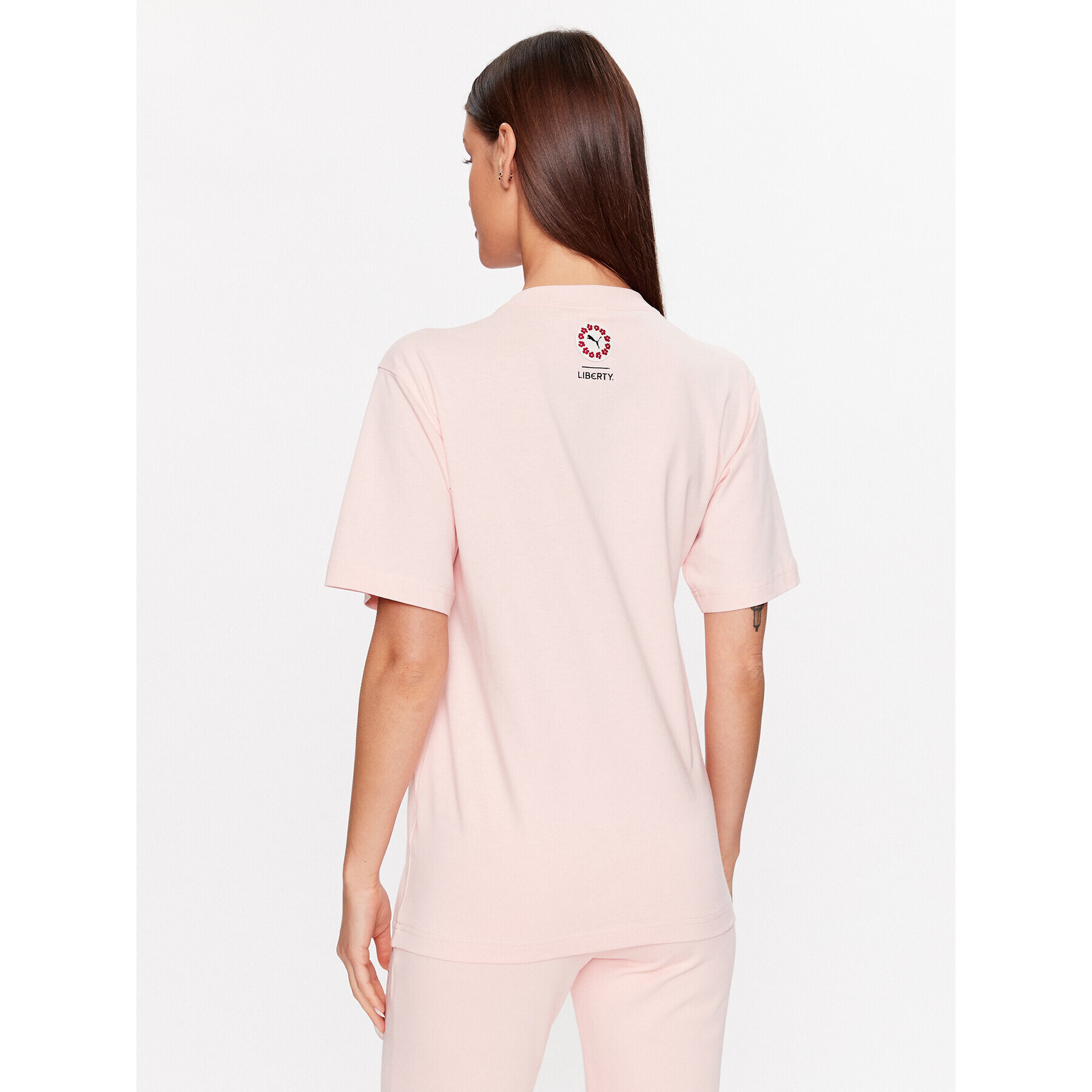 Puma Тишърт LIBERTY 539829 Розов Relaxed Fit - Pepit.bg
