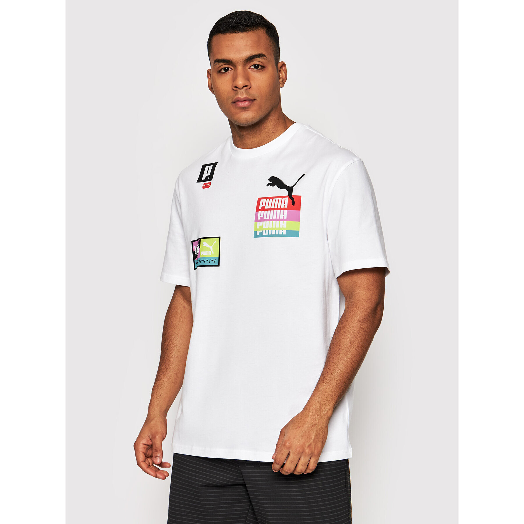 Puma Тишърт Love Multipl 533666 Бял Relaxed Fit - Pepit.bg