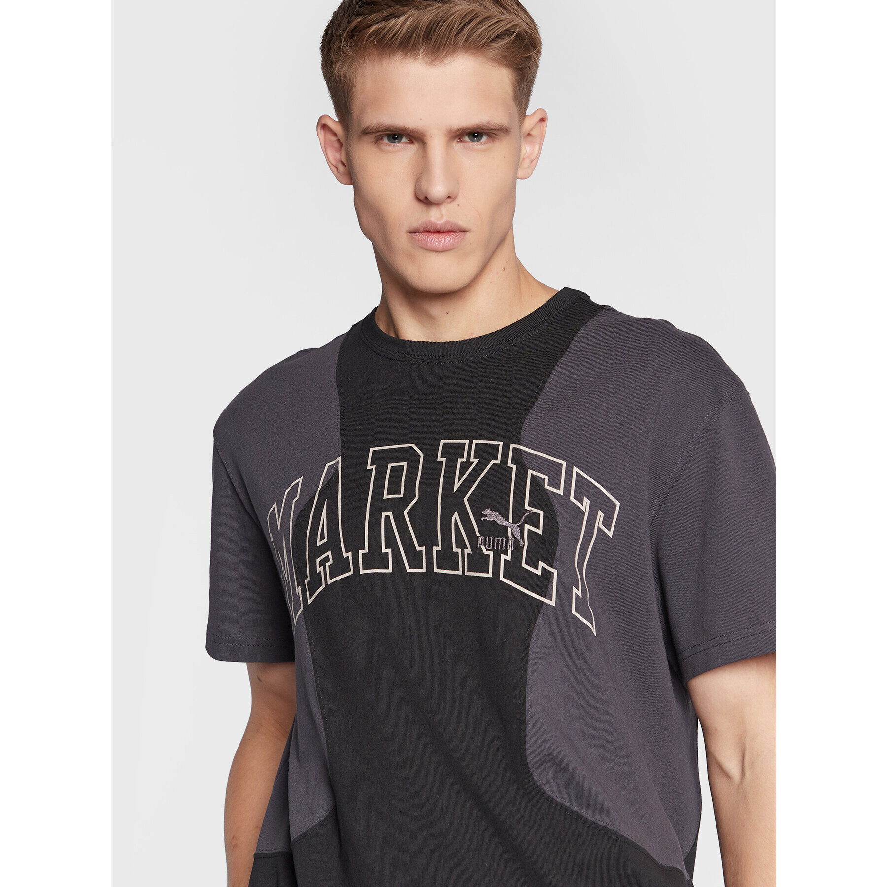 Puma Тишърт MARKET Logo 53508101 Черен Regular Fit - Pepit.bg
