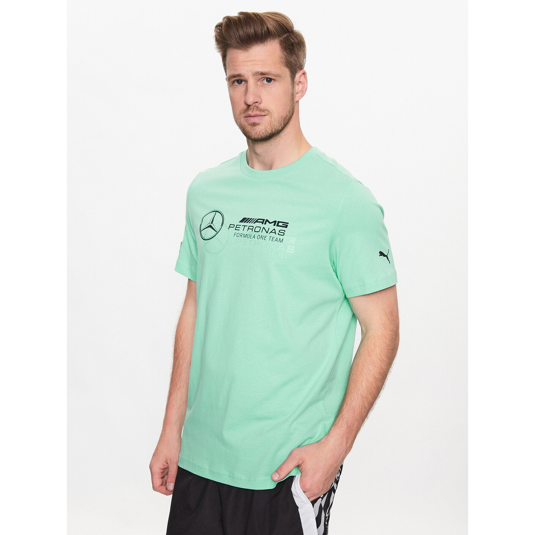 Puma Тишърт Mercedes-Amg Petronas 538482 Зелен Regular Fit - Pepit.bg