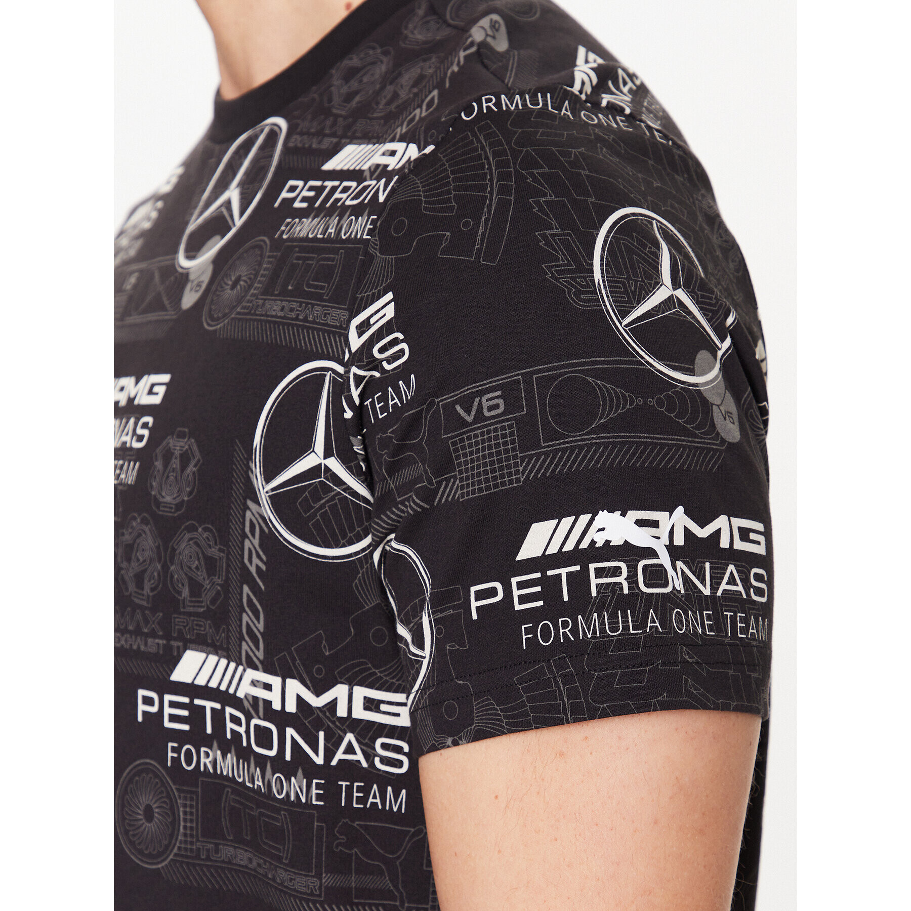 Puma Тишърт Mercedes-Amg Petronas Motorsport 538480 Черен Regular Fit - Pepit.bg