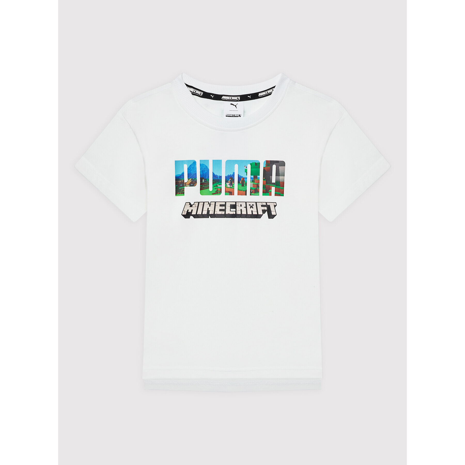 Puma Тишърт MINECRAFT 533434 Бял Relaxed Fit - Pepit.bg