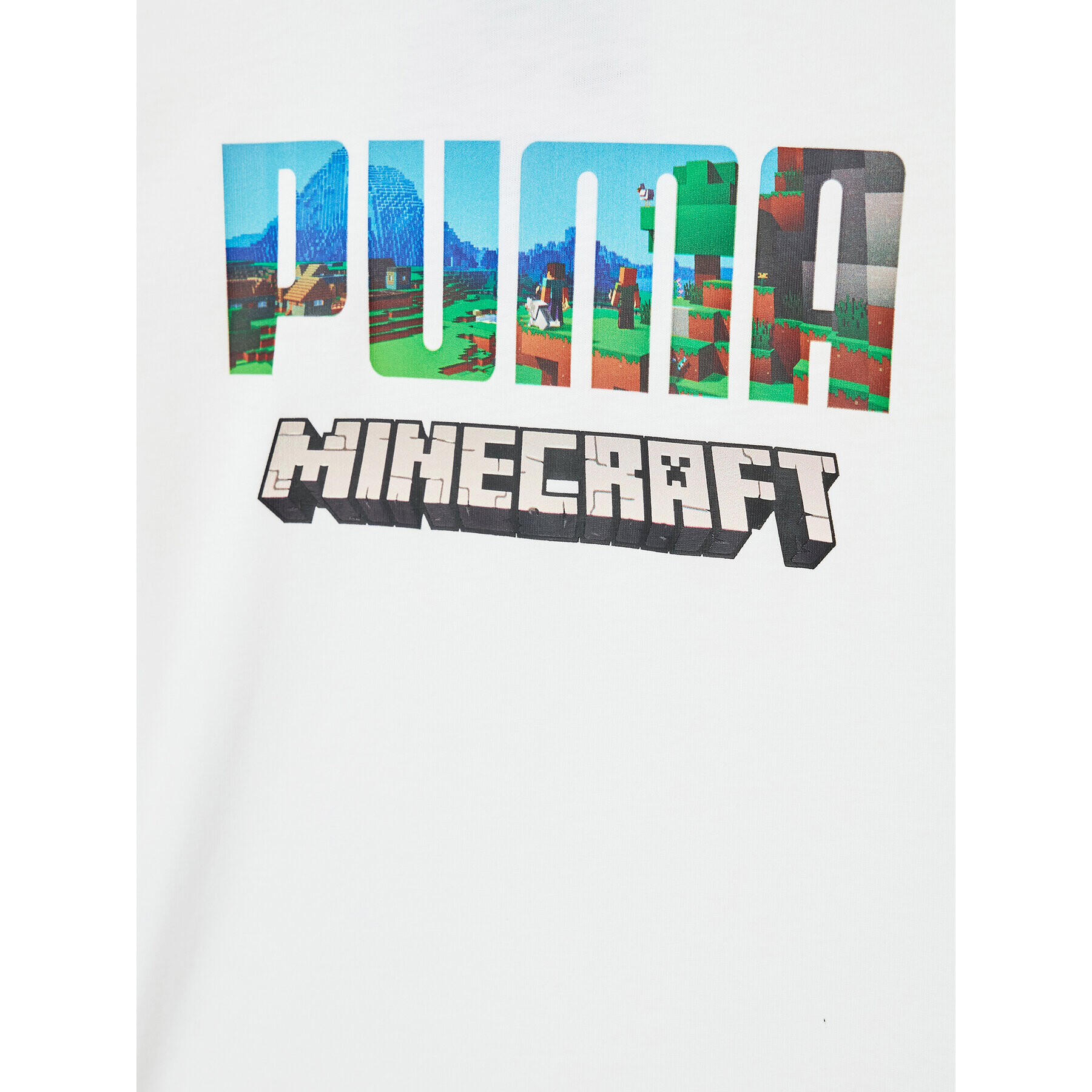 Puma Тишърт MINECRAFT 533434 Бял Relaxed Fit - Pepit.bg