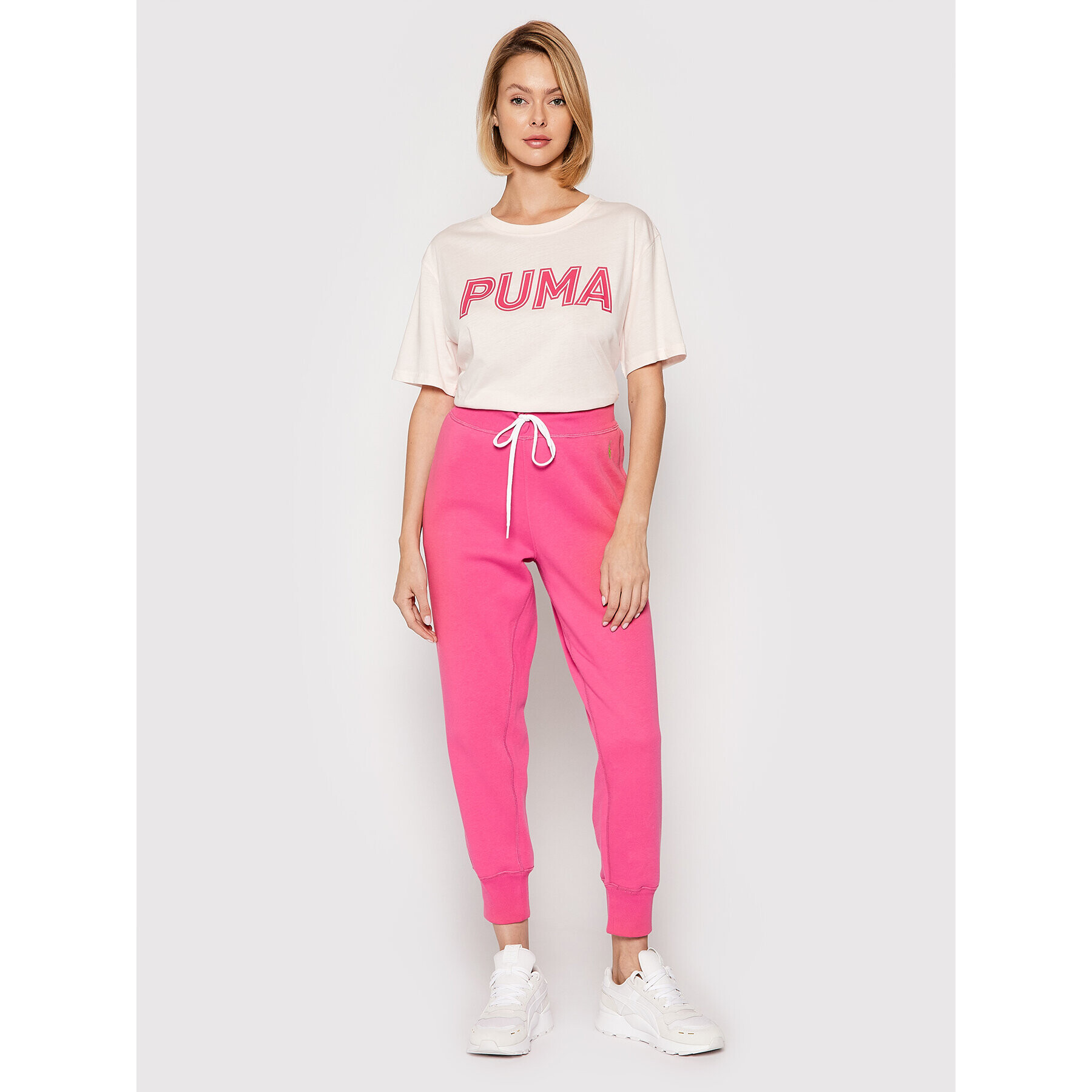 Puma Тишърт Modern Sports Logo 581229 Розов Relaxed Fit - Pepit.bg