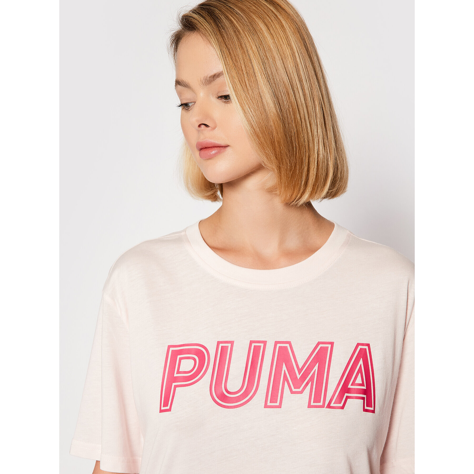 Puma Тишърт Modern Sports Logo 581229 Розов Relaxed Fit - Pepit.bg