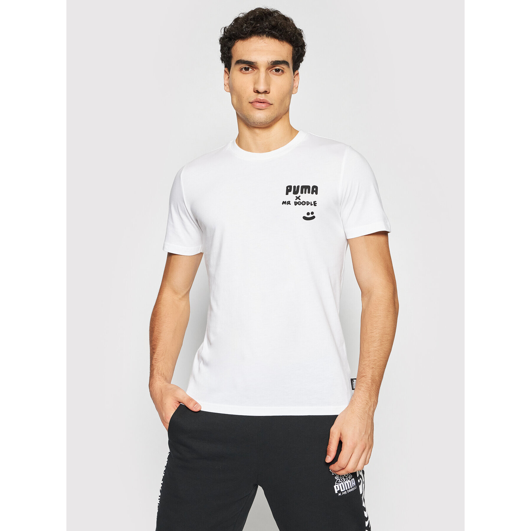 Puma Тишърт MR DOODLE 598641 Бял Regular Fit - Pepit.bg