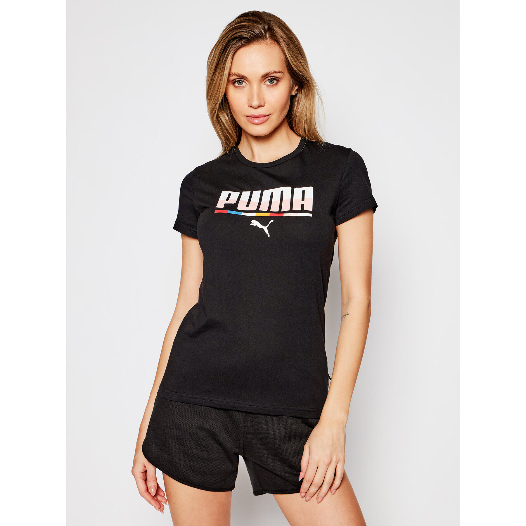 Puma Тишърт Multicoloured 587898 Черен Regular Fit - Pepit.bg