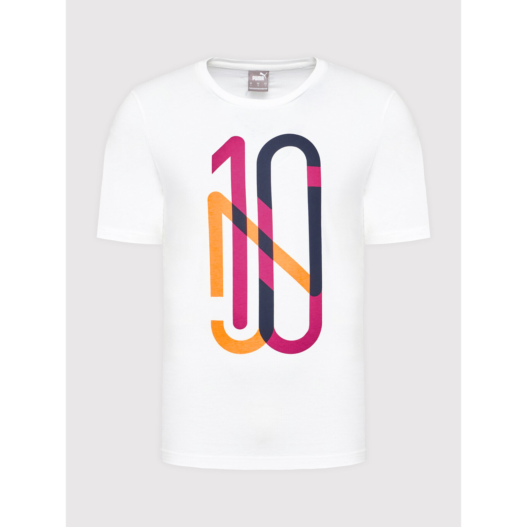 Puma Тишърт NEYMAR JR Flare Graphic Tee 605618 Бял Regular Fit - Pepit.bg