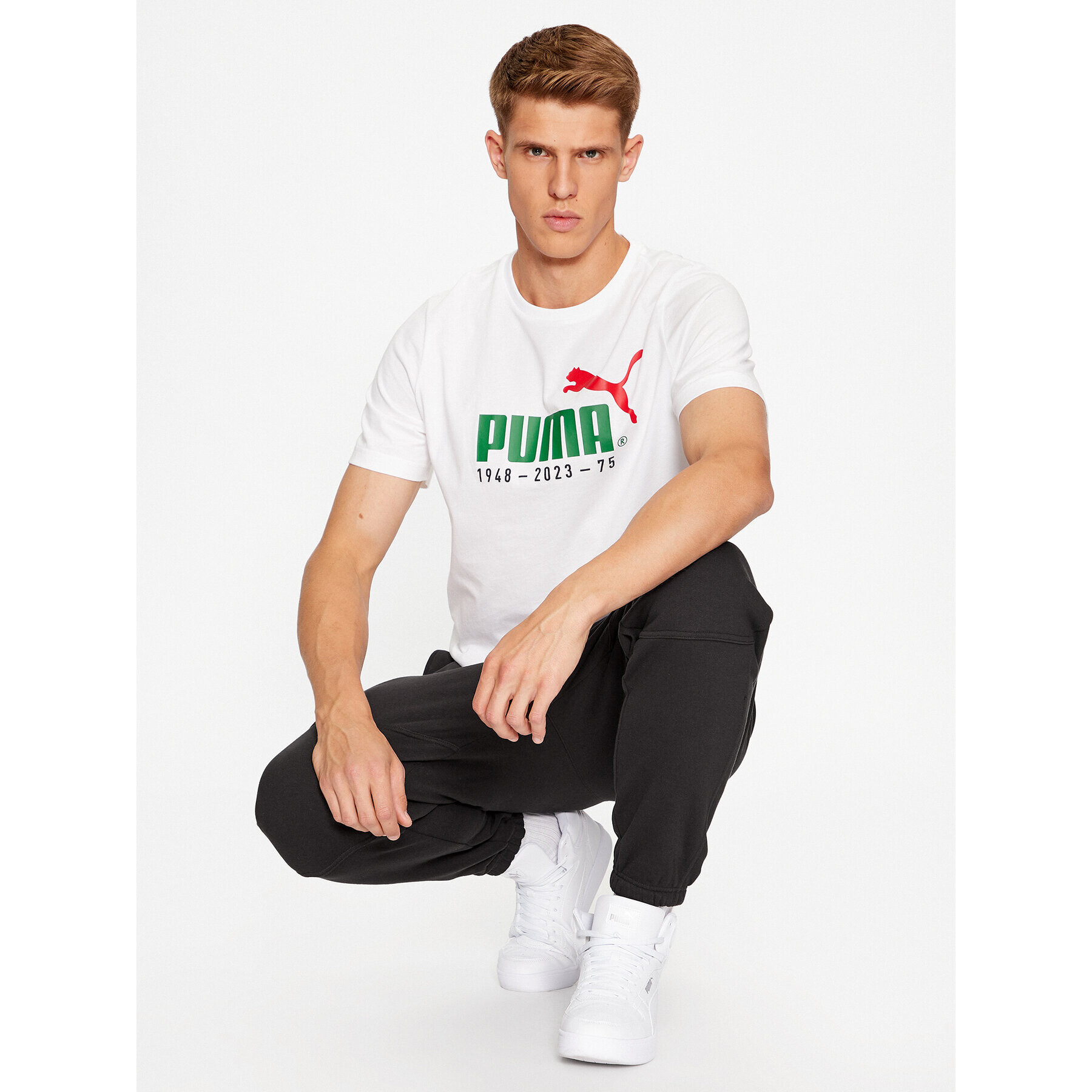 Puma Тишърт No. 1 Logo Celebration 676020 Бял Regular Fit - Pepit.bg