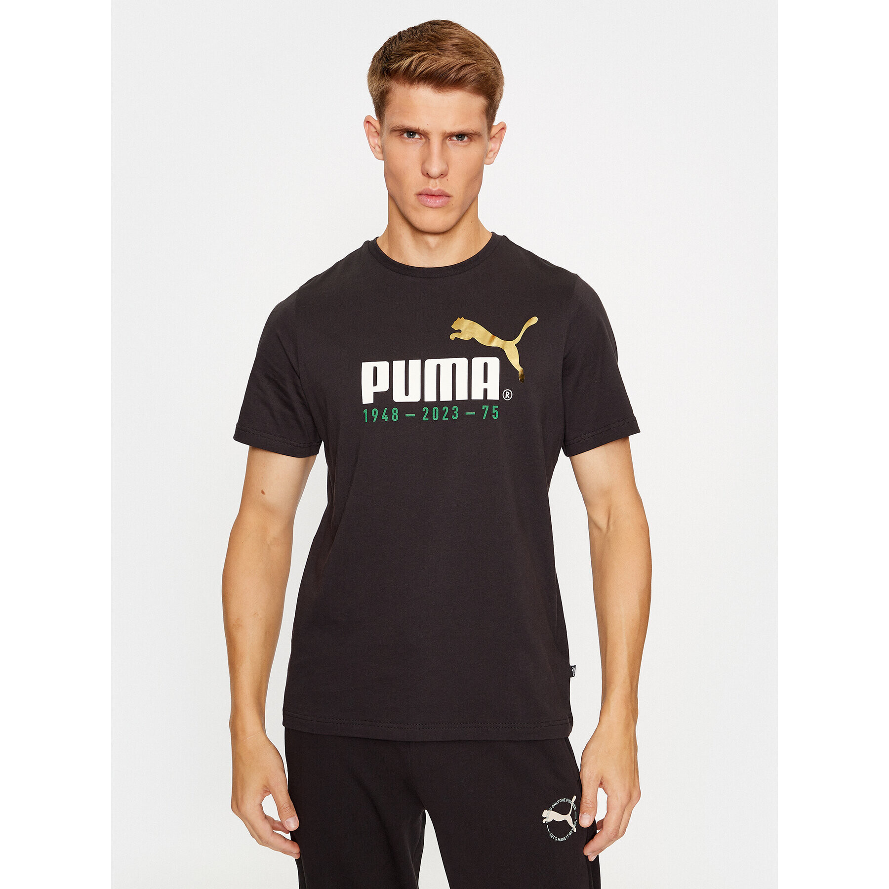 Puma Тишърт No. 1 Logo Celebration 676020 Черен Regular Fit - Pepit.bg