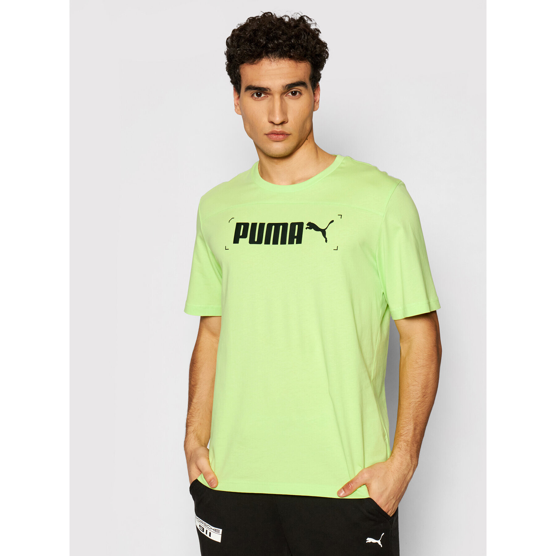 Puma Тишърт Nu-Tility Graphic Tee 583487 Зелен Regular Fit - Pepit.bg