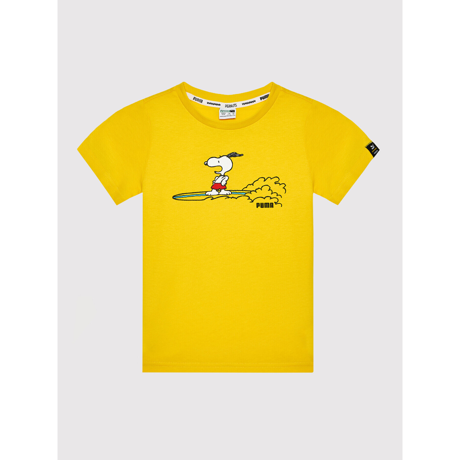 Puma Тишърт PEANUTS Tee 599457 Жълт Regular Fit - Pepit.bg