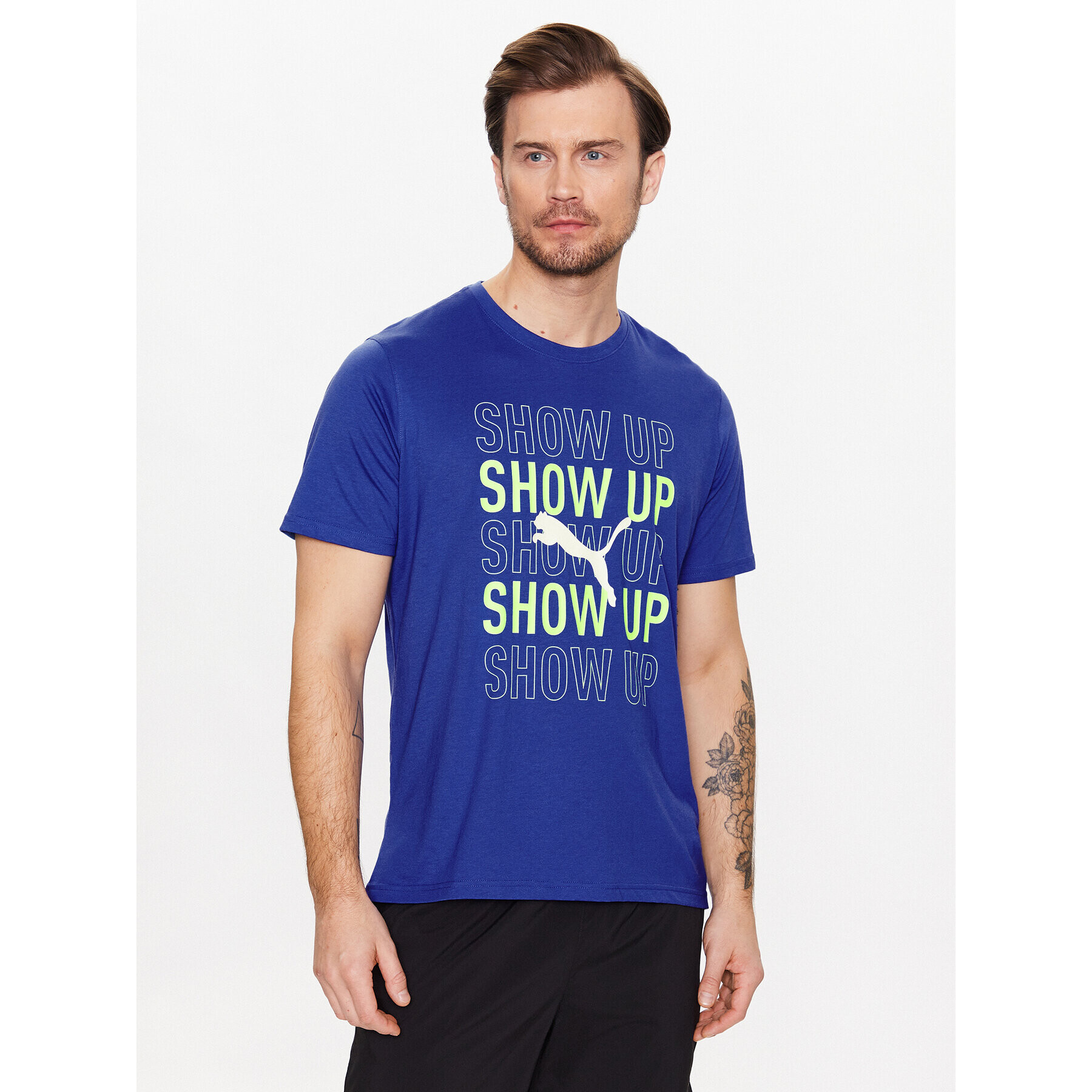 Puma Тишърт Performance Running 523240 Син Regular Fit - Pepit.bg
