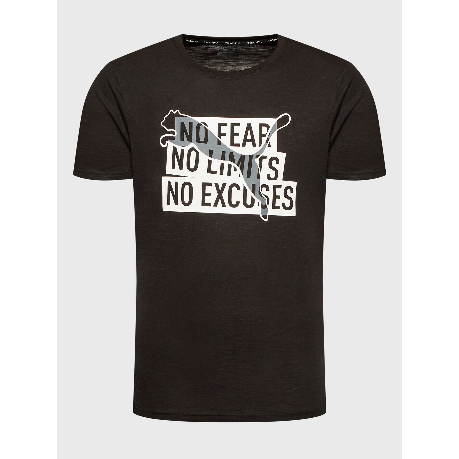 Puma Тишърт Performance Slogan Cat 522491 Черен Regular Fit - Pepit.bg