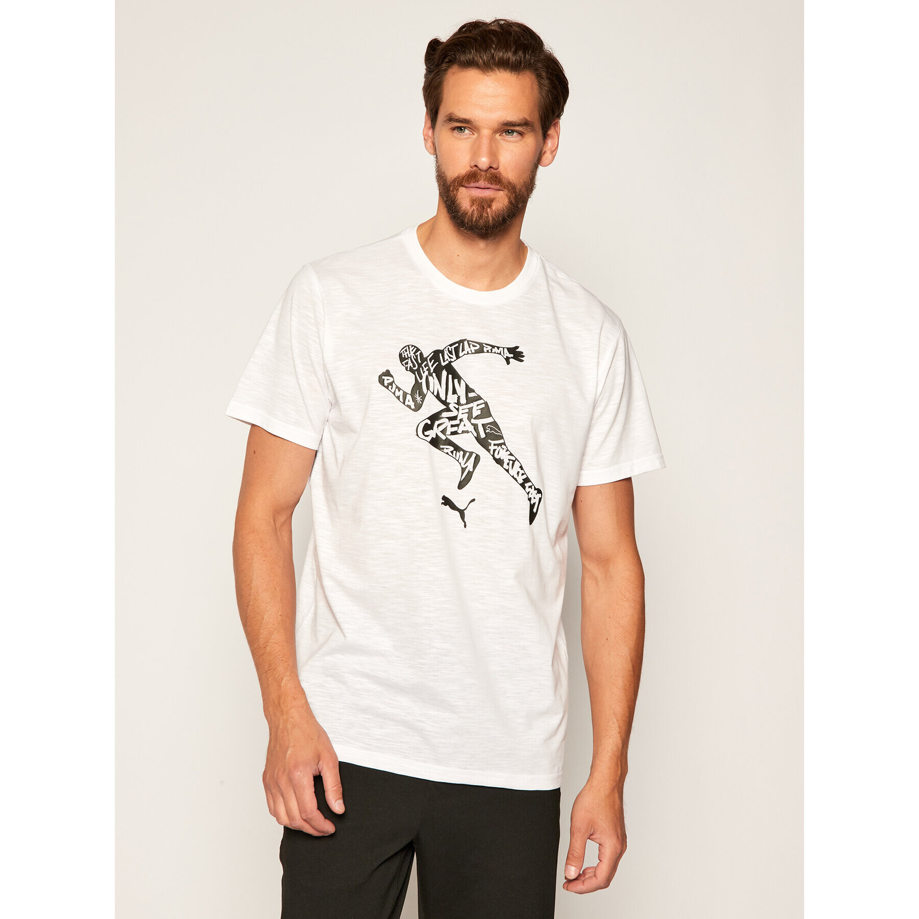 Puma Тишърт Performence Graphic Ss Tee 519449 Бял Regular Fit - Pepit.bg