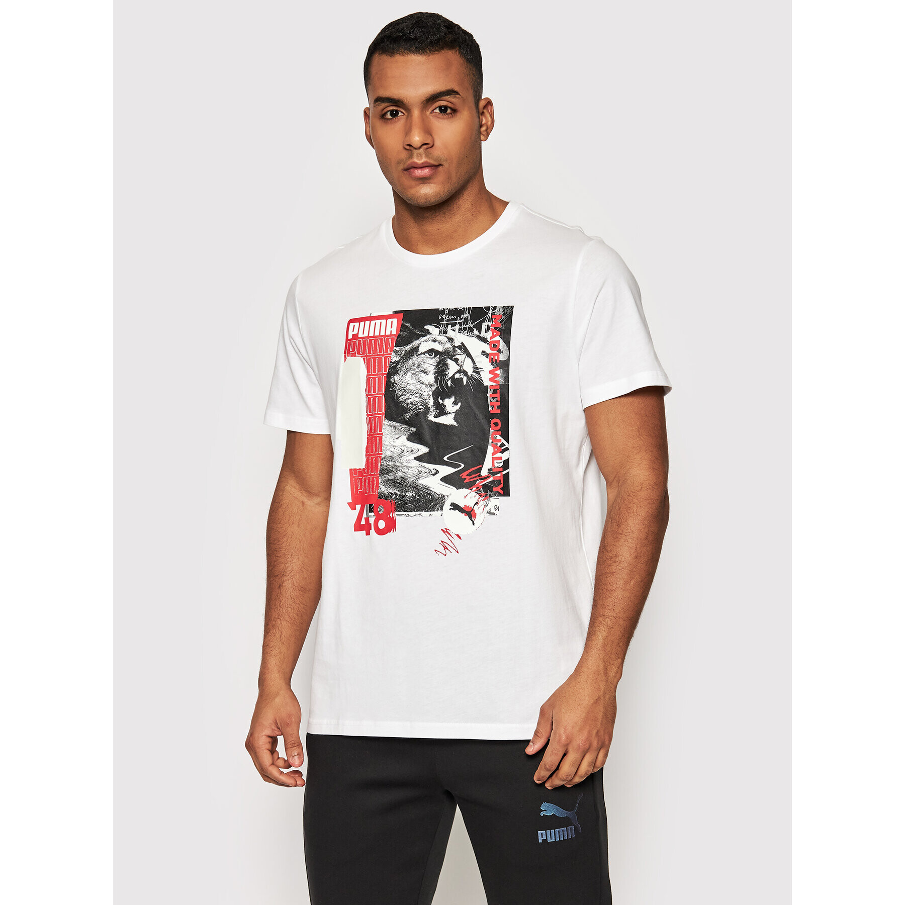 Puma Тишърт Photo 584516 Бял Regular Fit - Pepit.bg