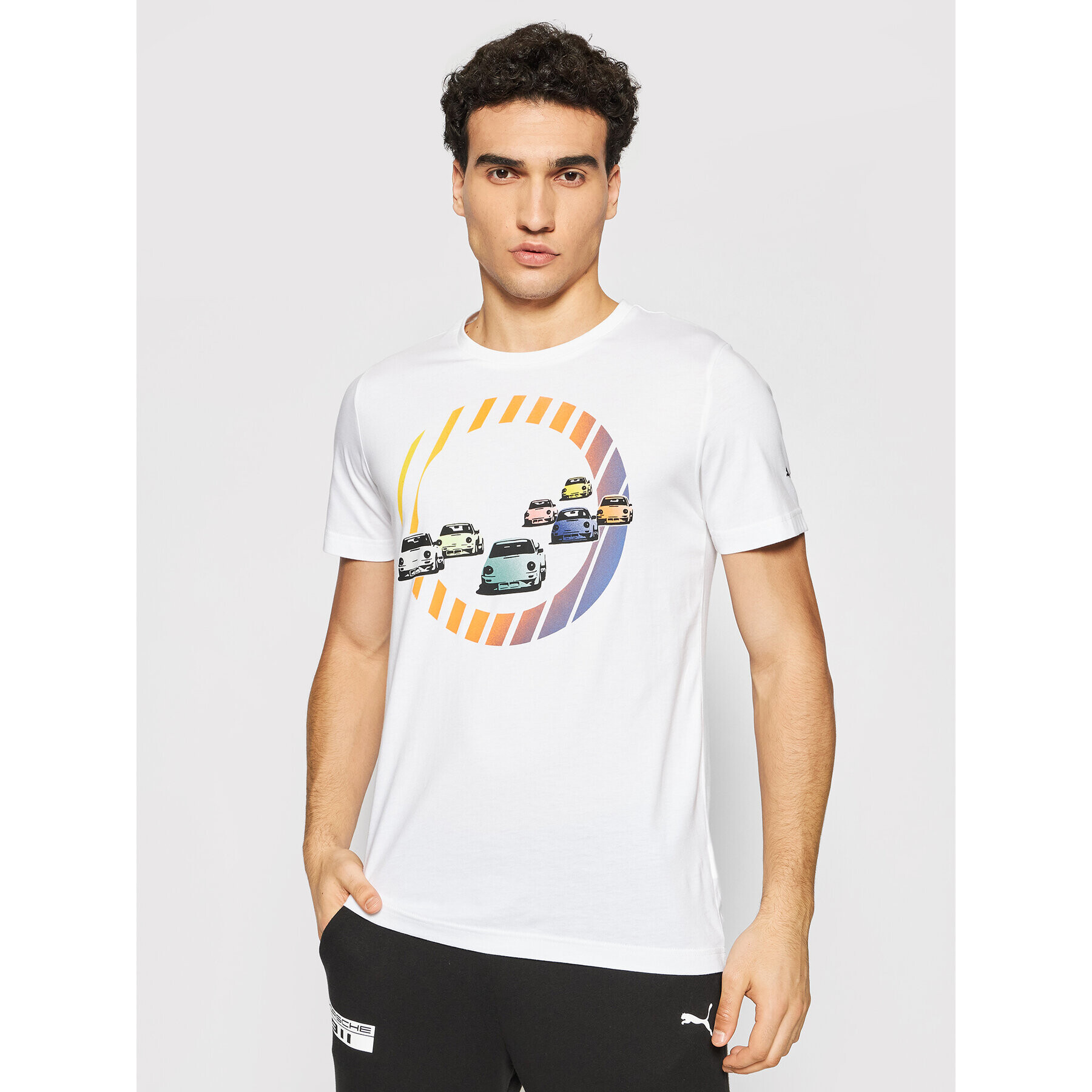 Puma Тишърт Pl Graphic Tee 599751 Бял Regular Fit - Pepit.bg