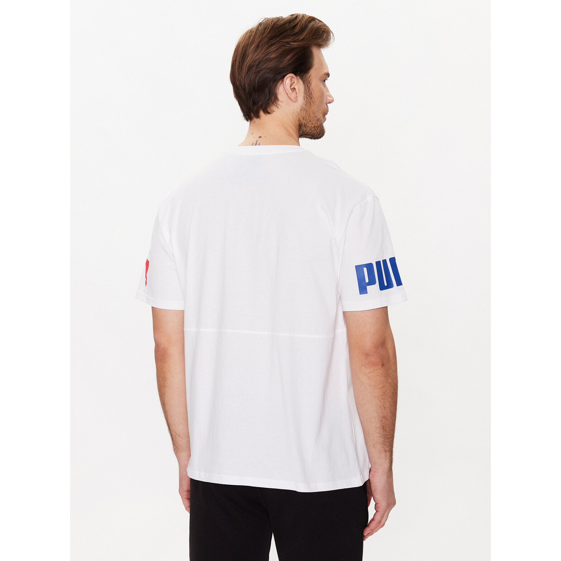Puma Тишърт Power Colourblock 673321 Бял Relaxed Fit - Pepit.bg
