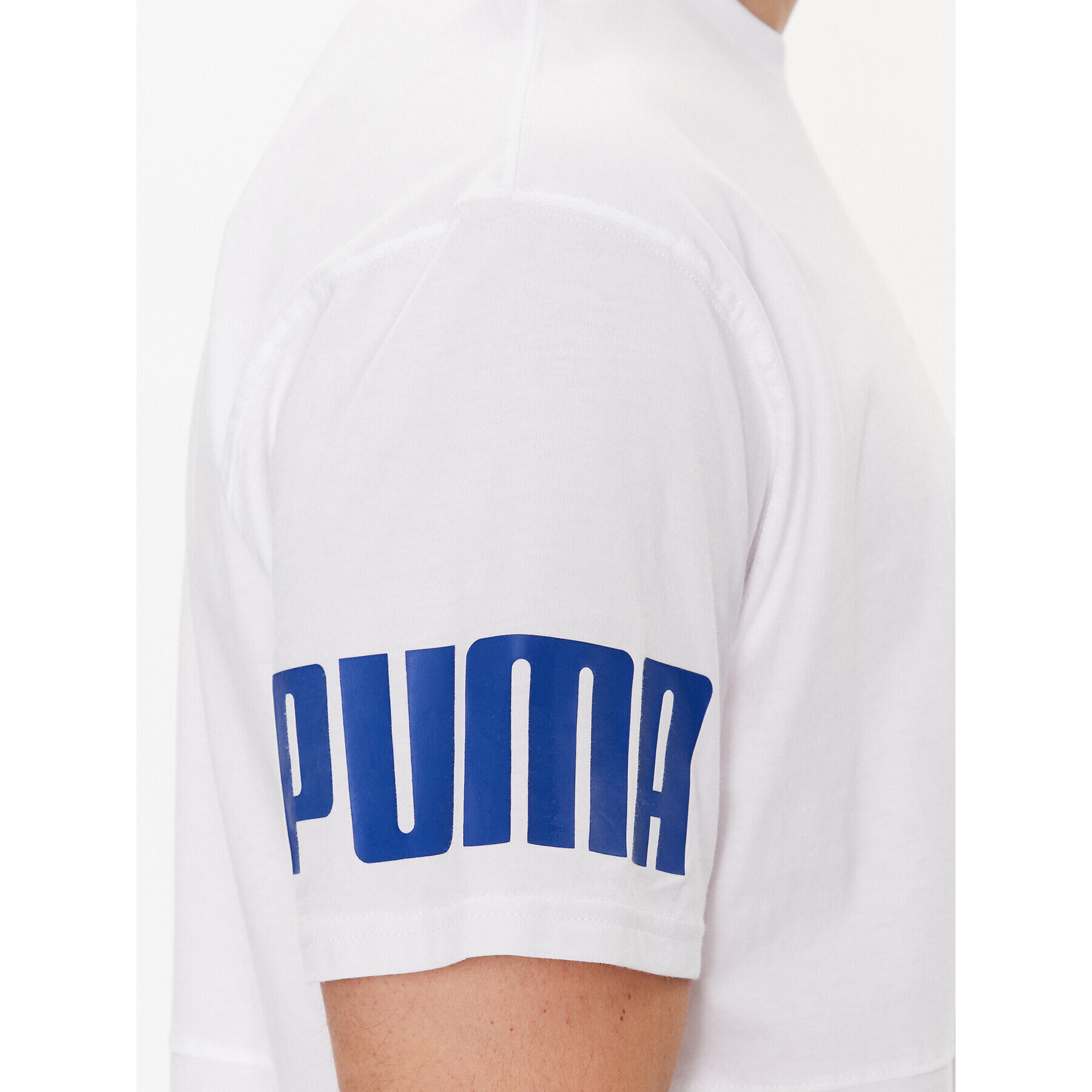 Puma Тишърт Power Colourblock 673321 Бял Relaxed Fit - Pepit.bg