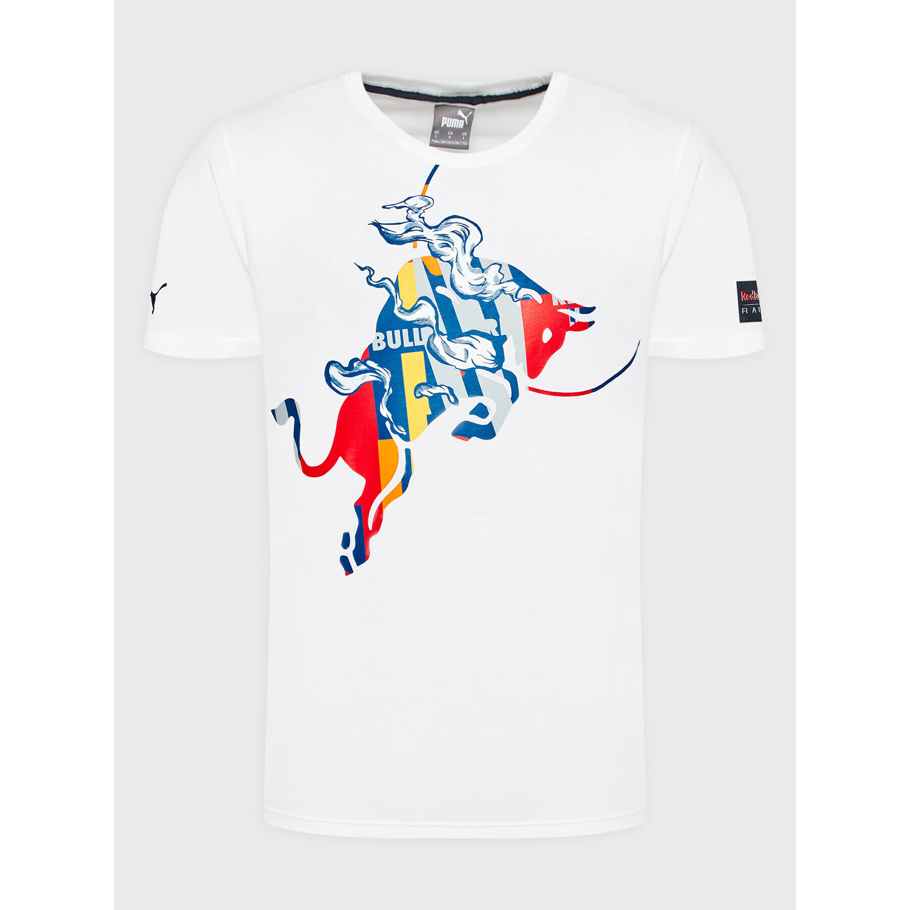 Puma Тишърт Rbr Dynamic Bull Logo 534996 Бял Regular Fit - Pepit.bg