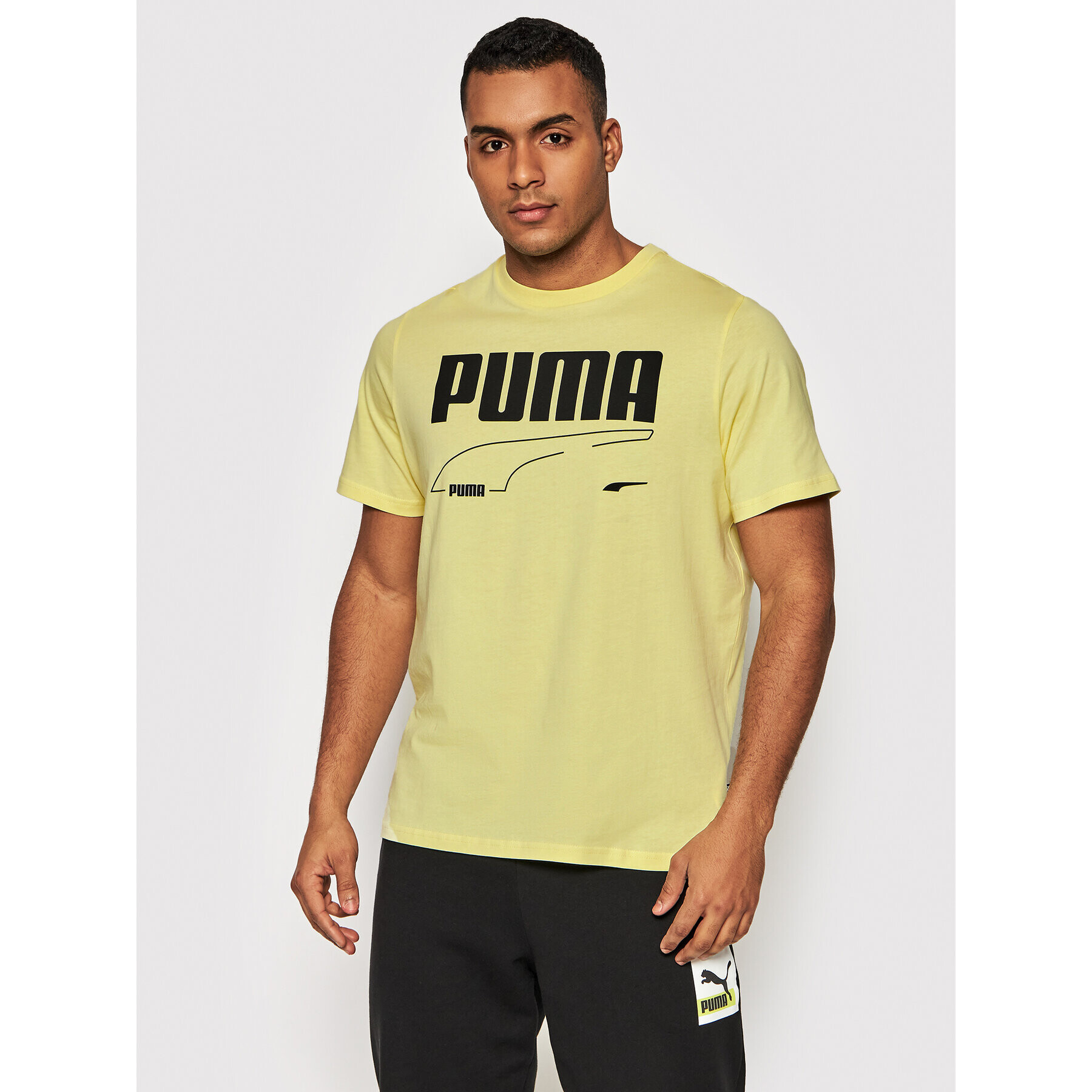 Puma Тишърт Rebel 585738 Жълт Regular Fit - Pepit.bg