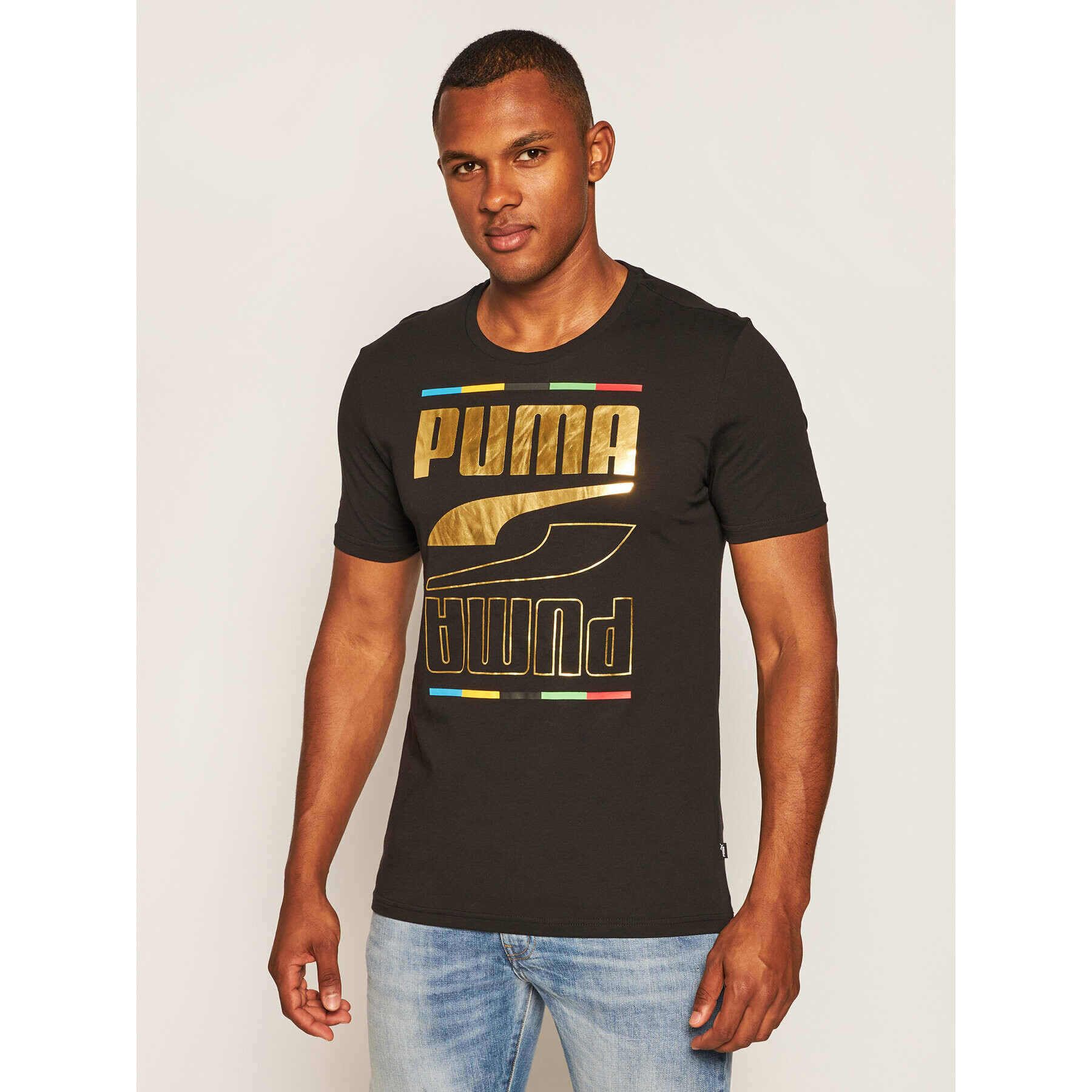 Puma Тишърт Rebel Tee 5 Continents 584607 Черен Regular Fit - Pepit.bg