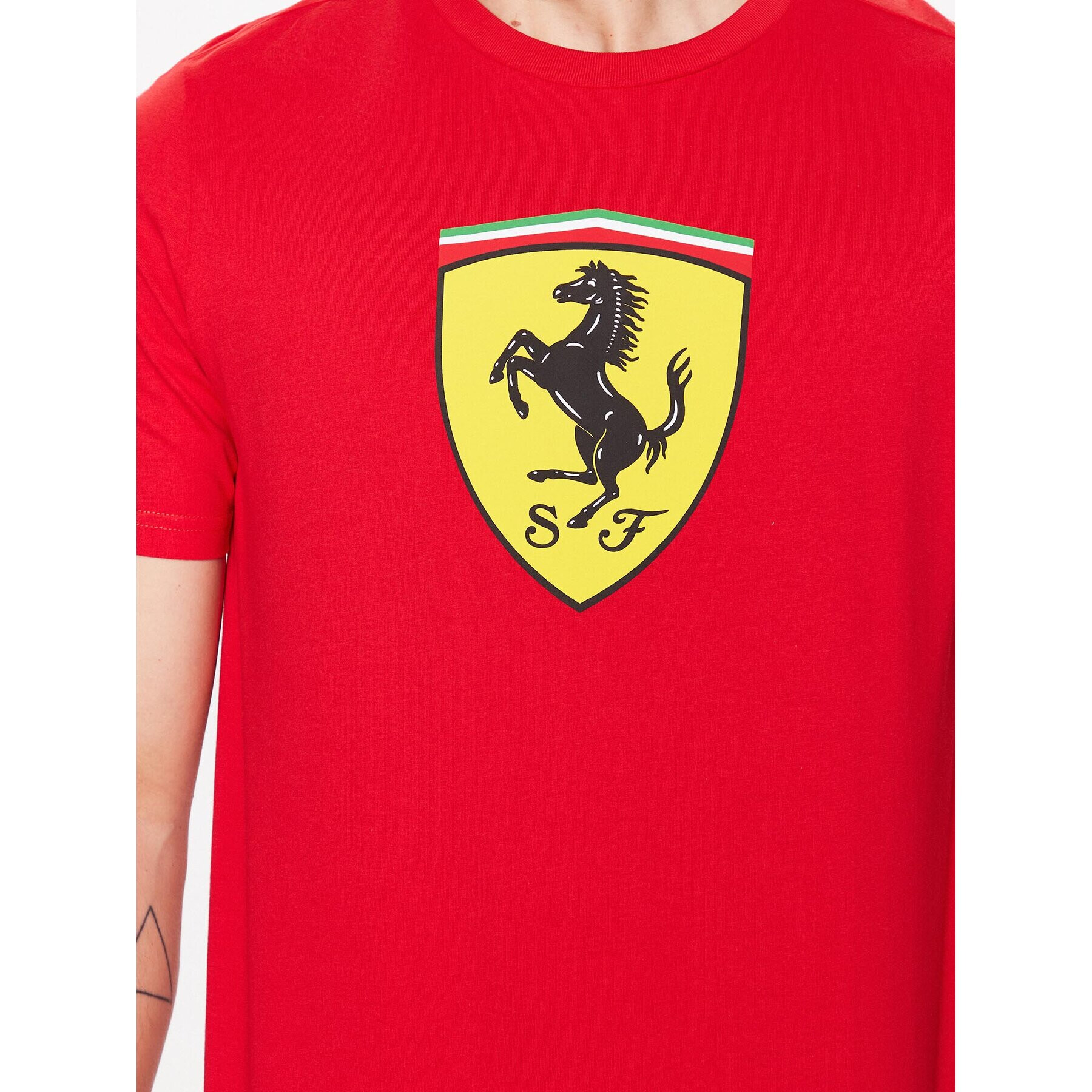 Puma Тишърт Scuderia Ferrari Big Shield 538175 Червен Regular Fit - Pepit.bg