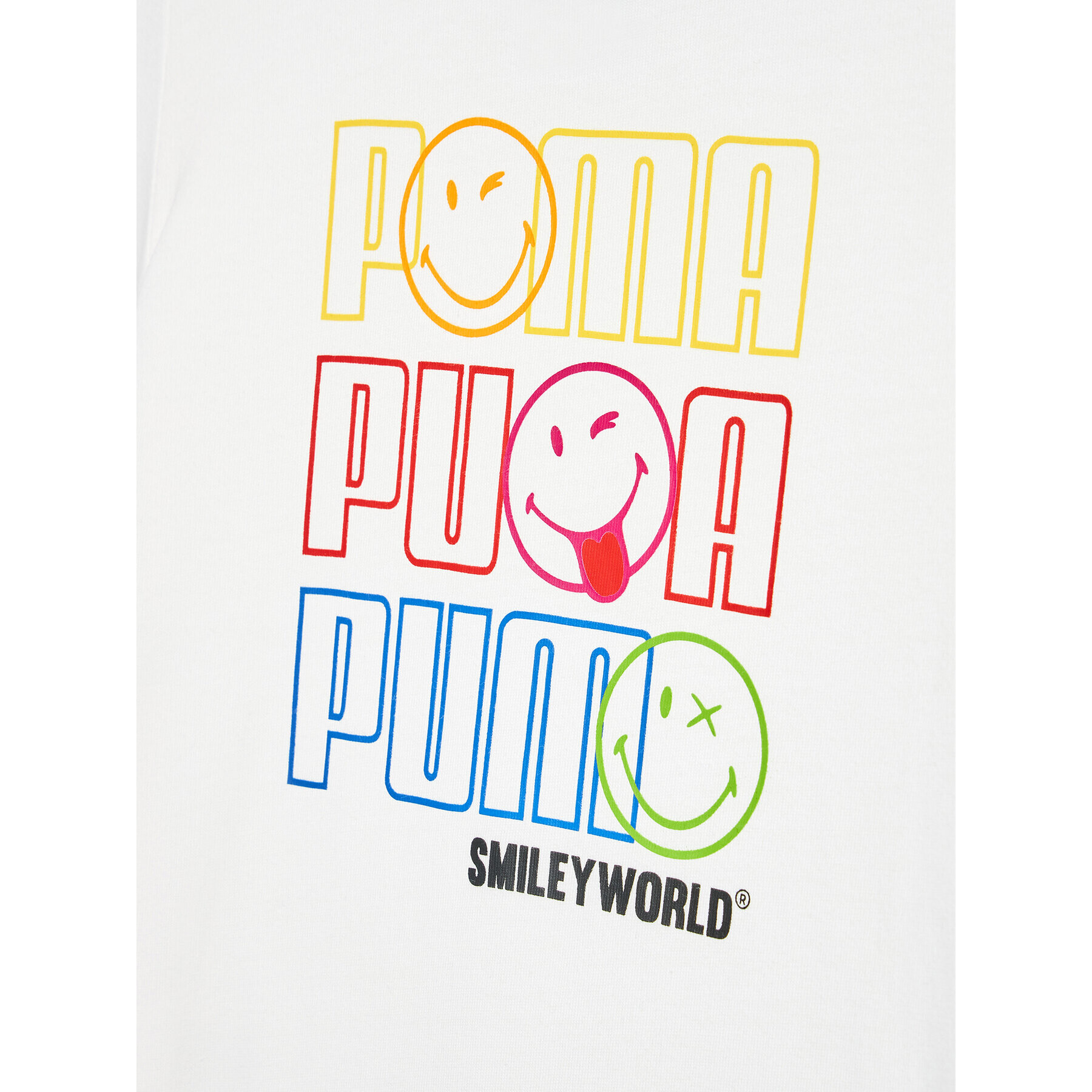 Puma Тишърт SMILEY WORLD 846970 Бял Regular Fit - Pepit.bg