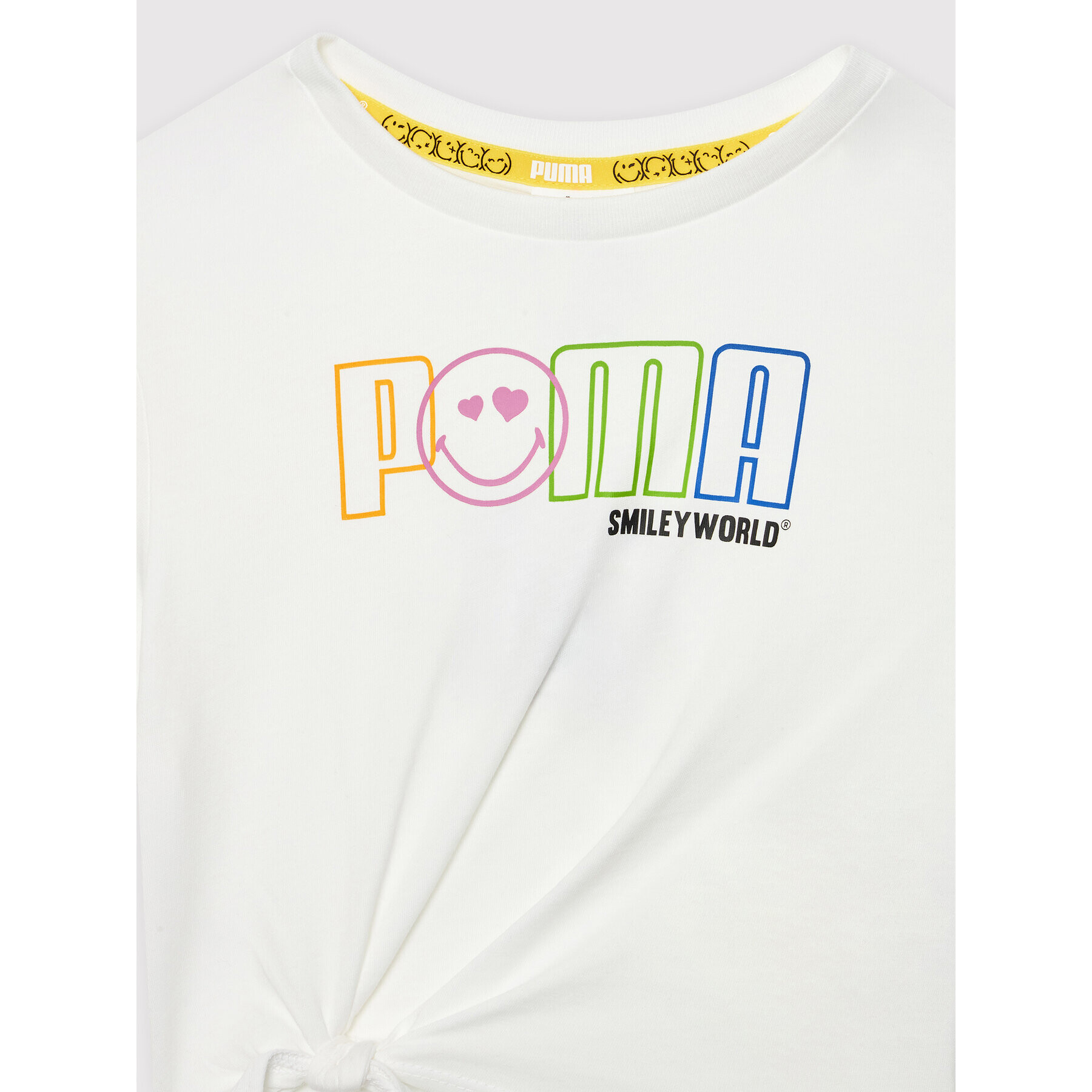 Puma Тишърт SMILEY WORLD 846976 Бял Relaxed Fit - Pepit.bg