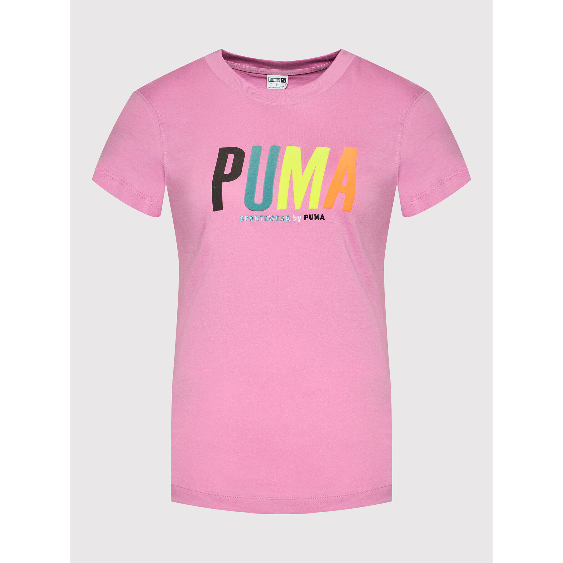 Puma Тишърт SMILEY WORLD Graphic 533559 Розов Regular Fit - Pepit.bg