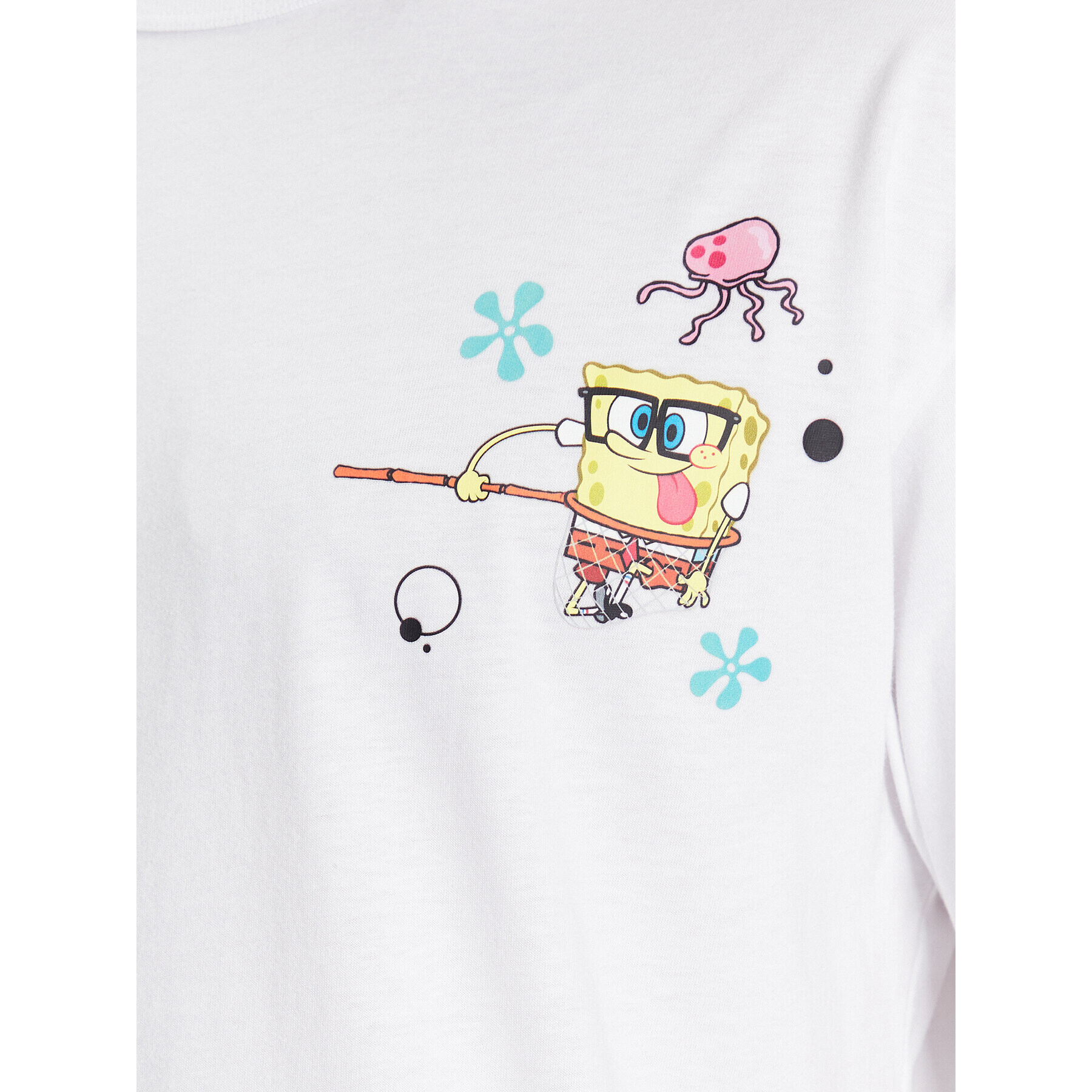 Puma Тишърт SPONGEBOB 538958 Бял Regular Fit - Pepit.bg