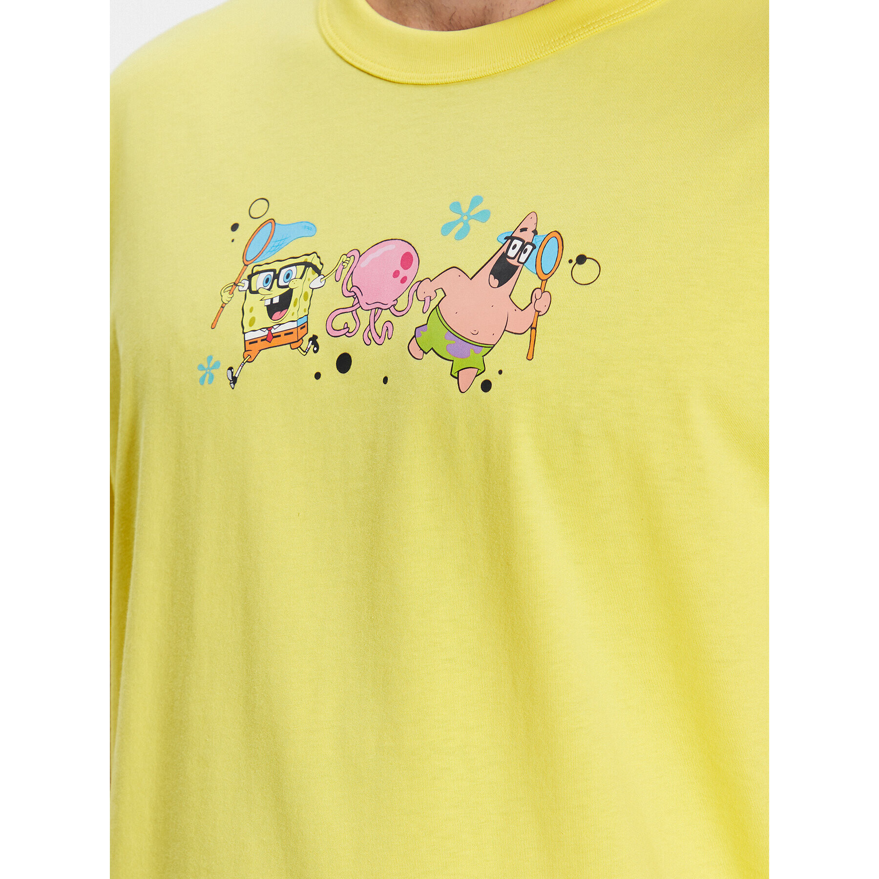 Puma Тишърт SPONGEBOB 538958 Жълт Regular Fit - Pepit.bg