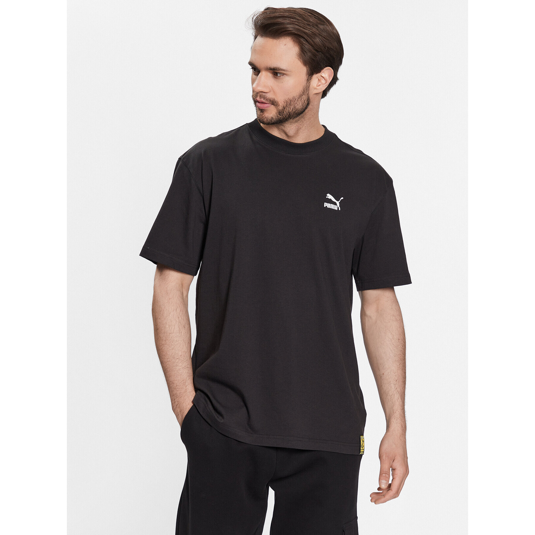 Puma Тишърт STAPLE 539824 Черен Relaxed Fit - Pepit.bg