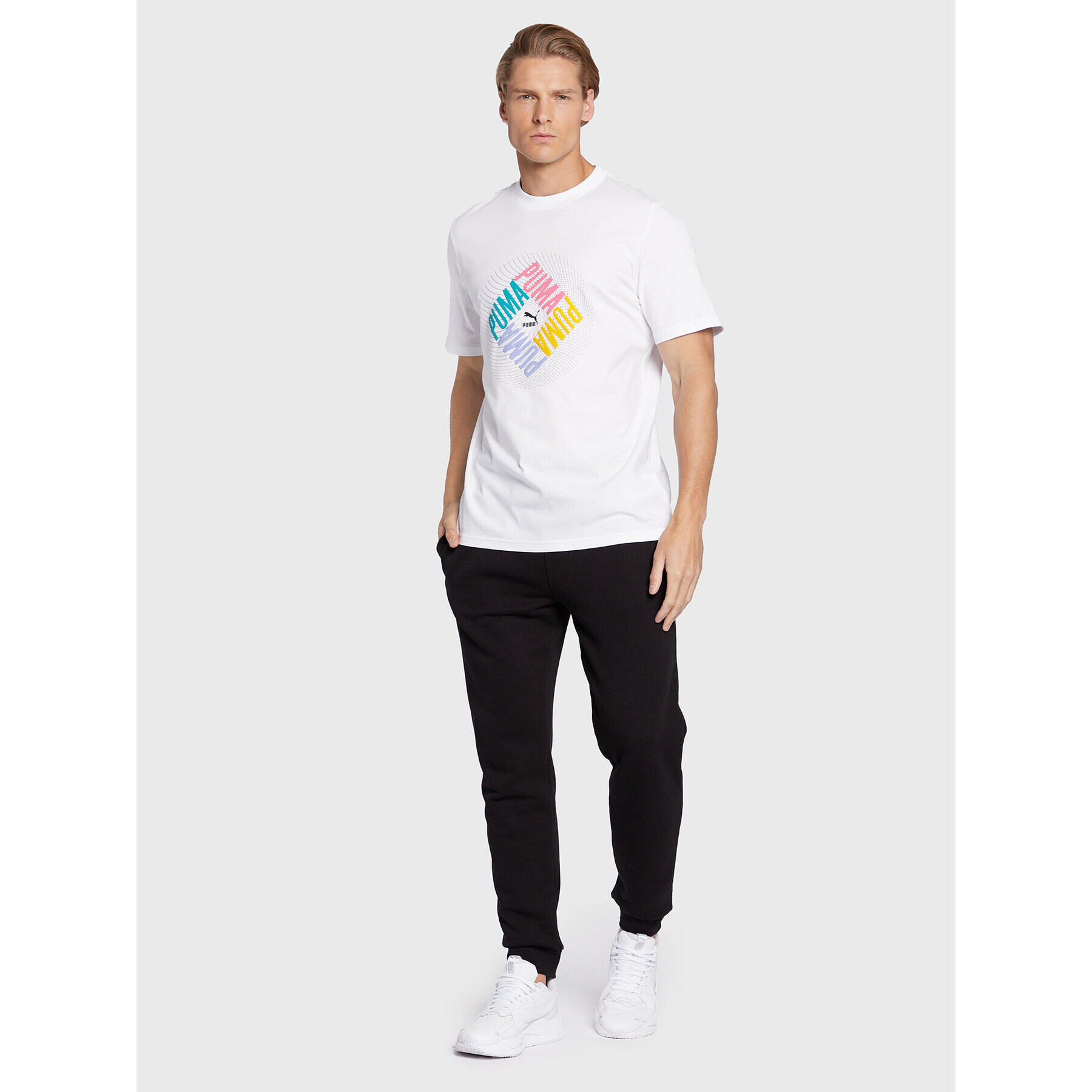 Puma Тишърт Swxp Graphic 535658 Бял Regular Fit - Pepit.bg