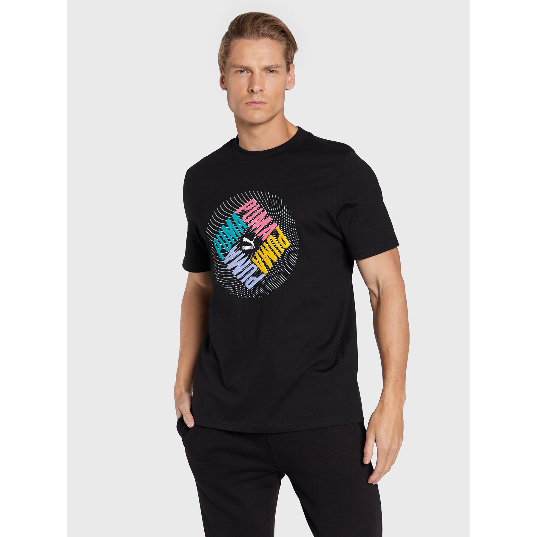 Puma Тишърт Swxp Graphic 535658 Черен Regular Fit - Pepit.bg
