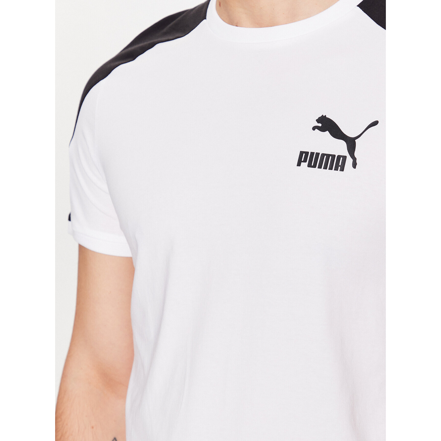 Puma Тишърт T7 Iconic 538204 Бял Slim Fit - Pepit.bg